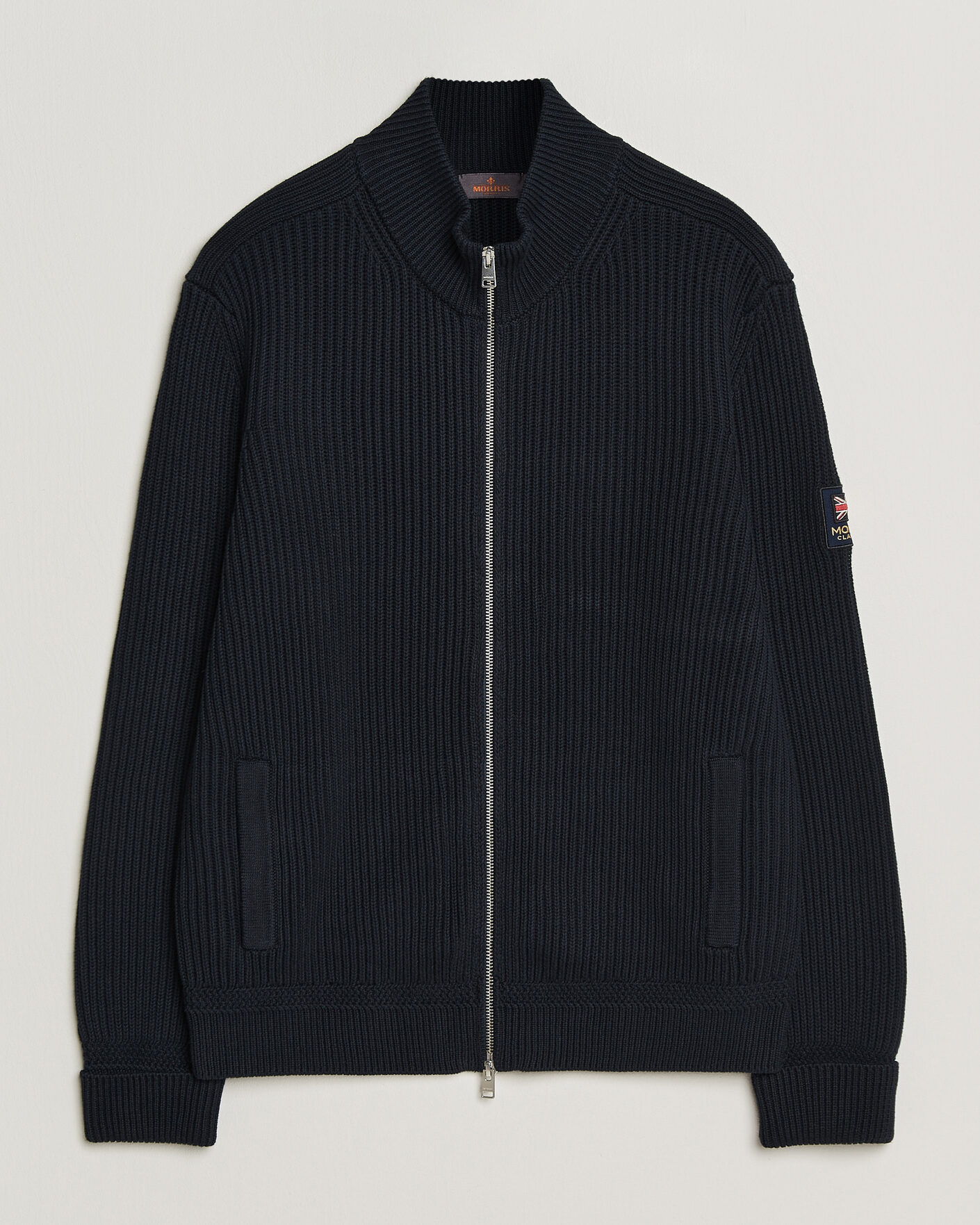 Morris Brenton Full-Zip Cardigan Navy at CareOfCarl.com