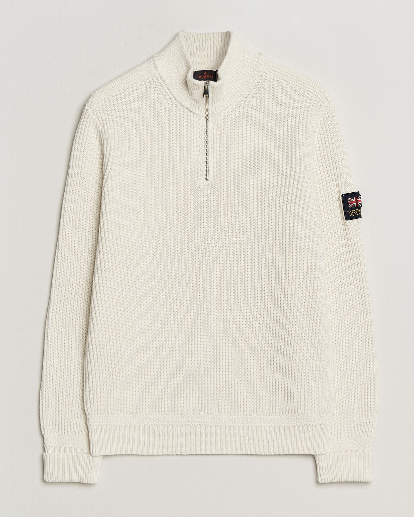Men | Sweaters & Knitwear | Morris | Brenton Half-Zip Off White