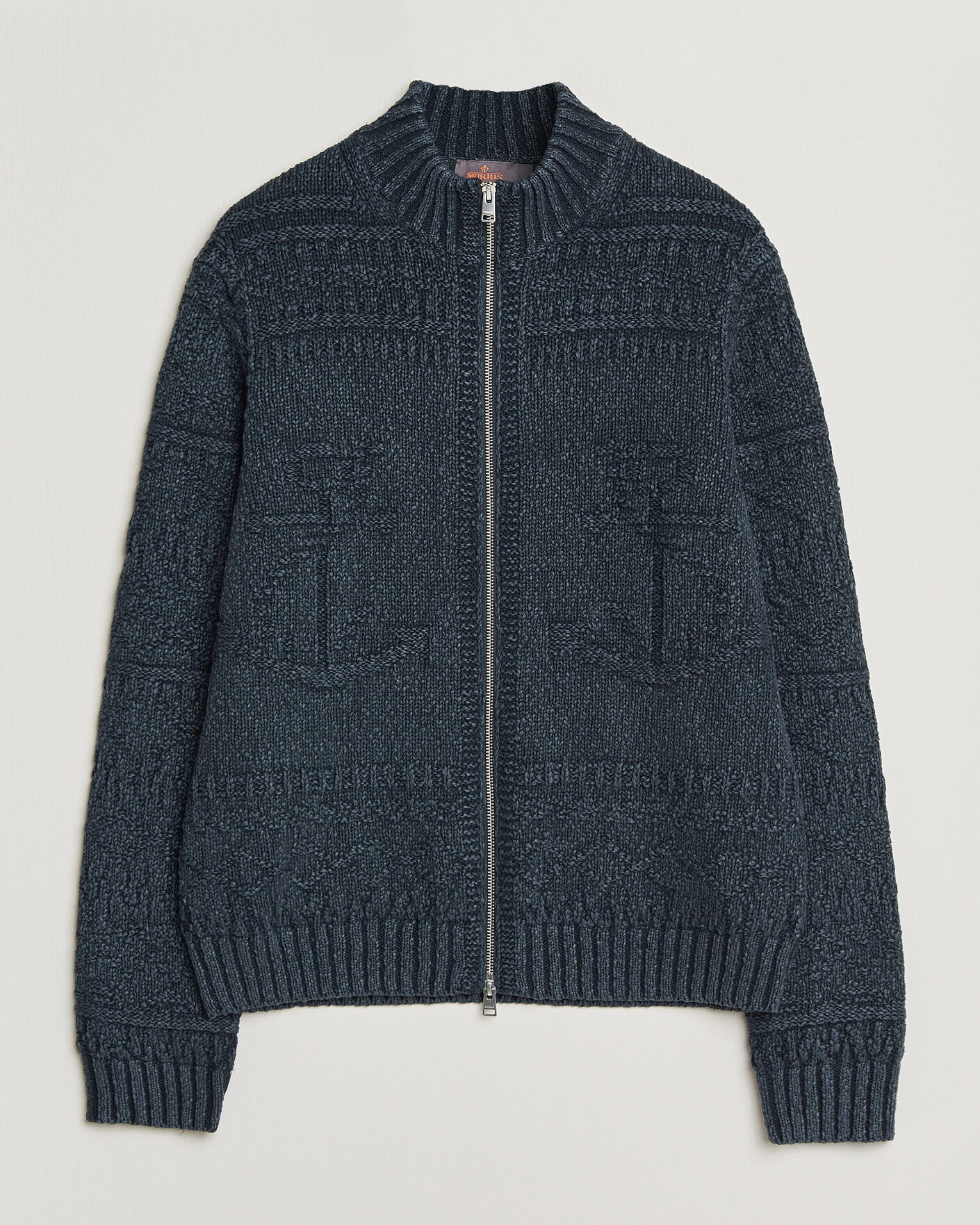 Morris Chatham Knitted Jacket Navy at CareOfCarl.com