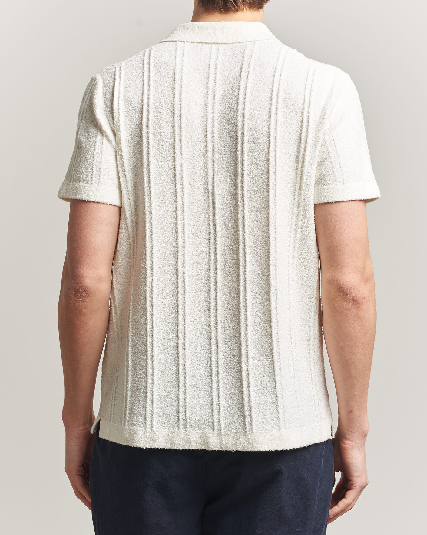 Men | Shirts | Morris | Clayton Knitted Short Sleeve Shirt Off White