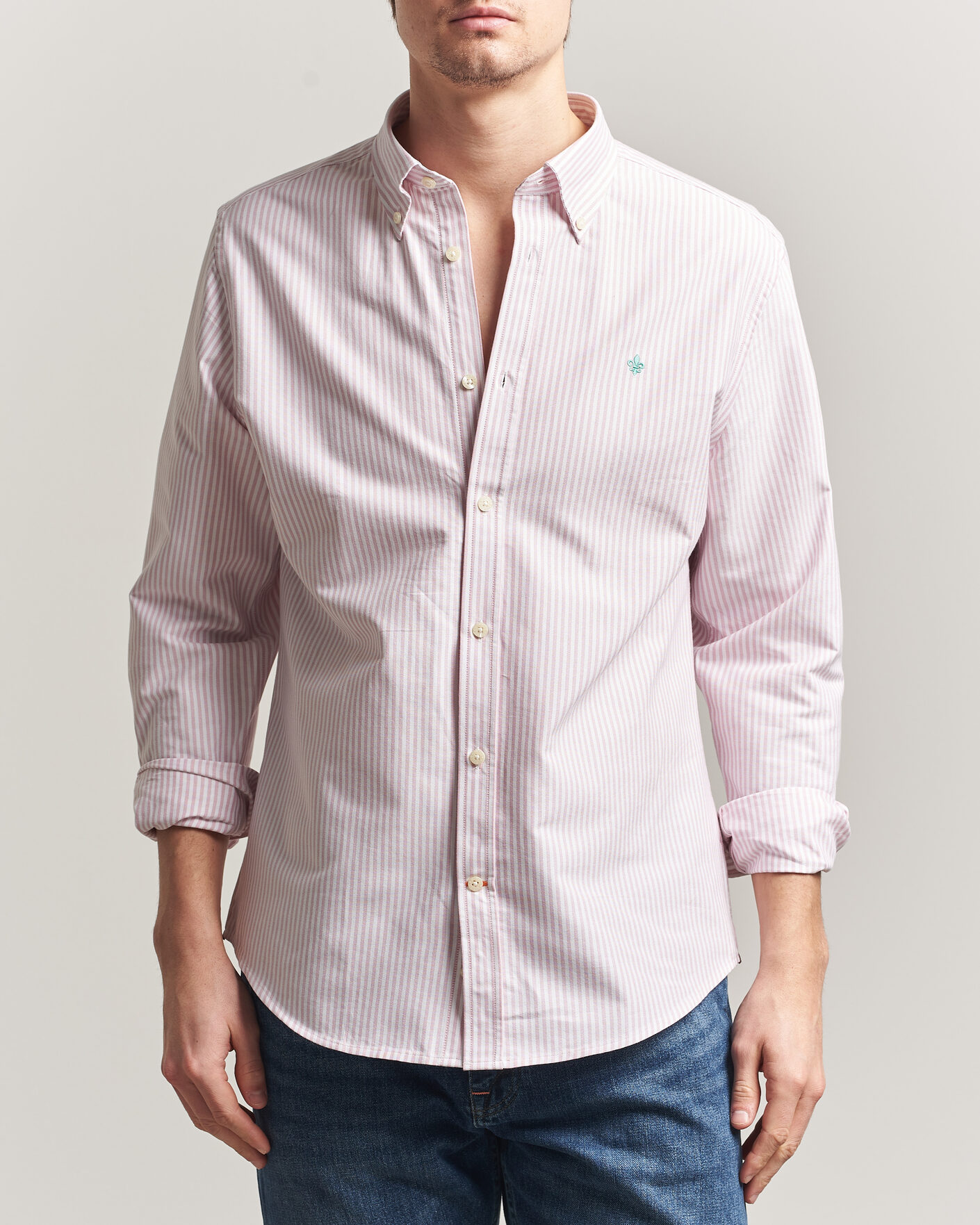 Men | Shirts | Morris | Douglas Striped Oxford Shirt Pink