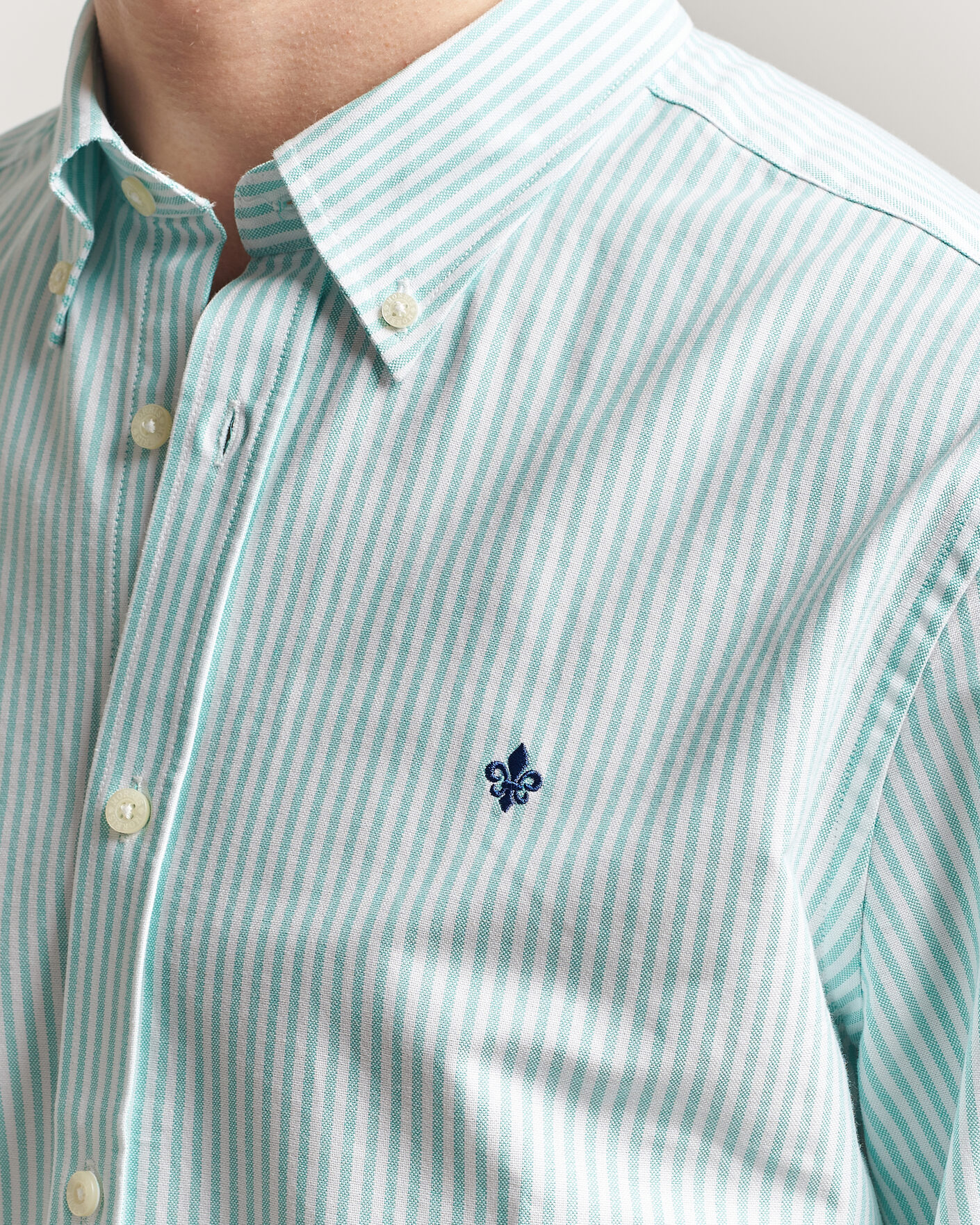 Men | Shirts | Morris | Douglas Striped Oxford Shirt Green