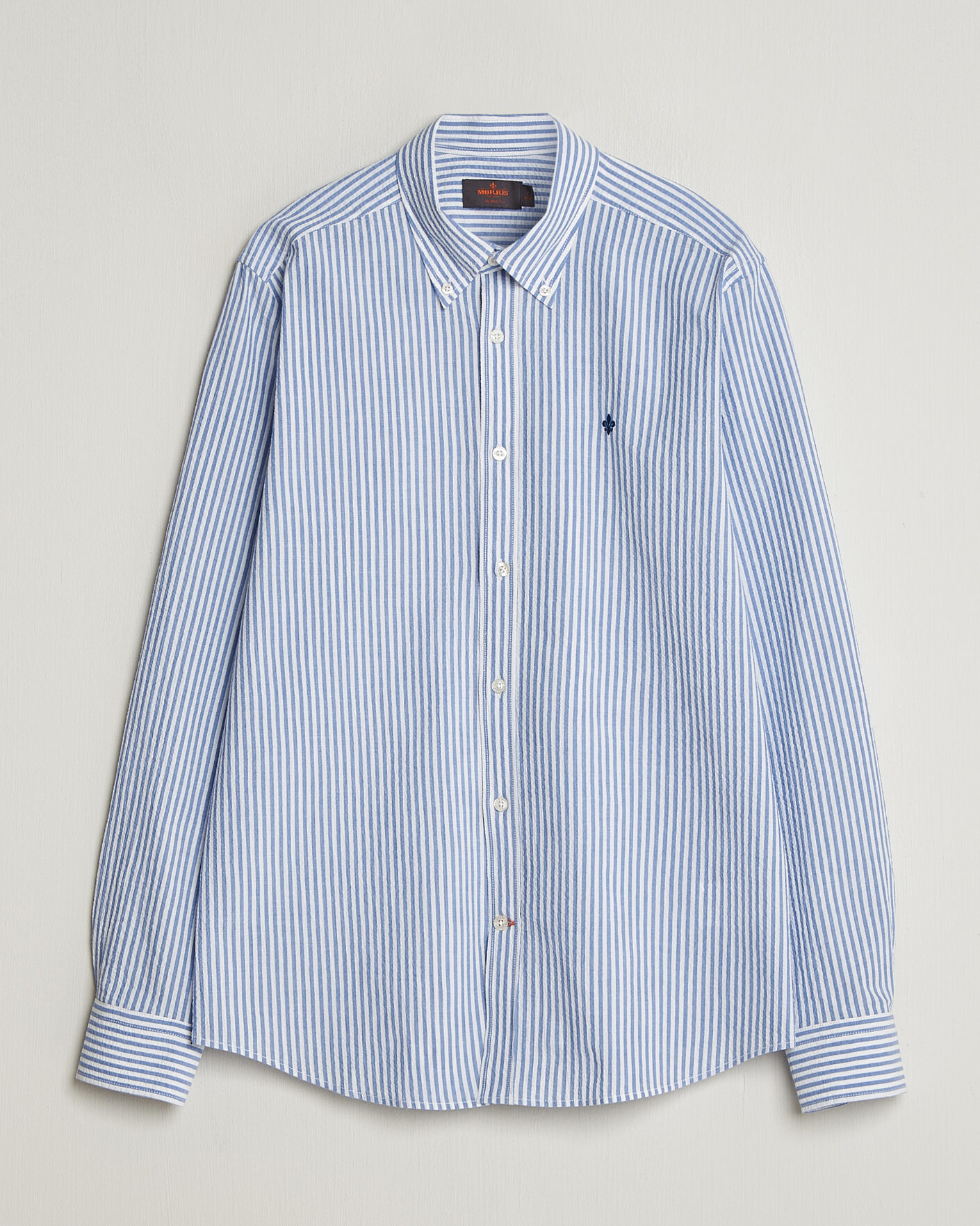 Men | Shirts | Morris | Seersucker Shirt Blue