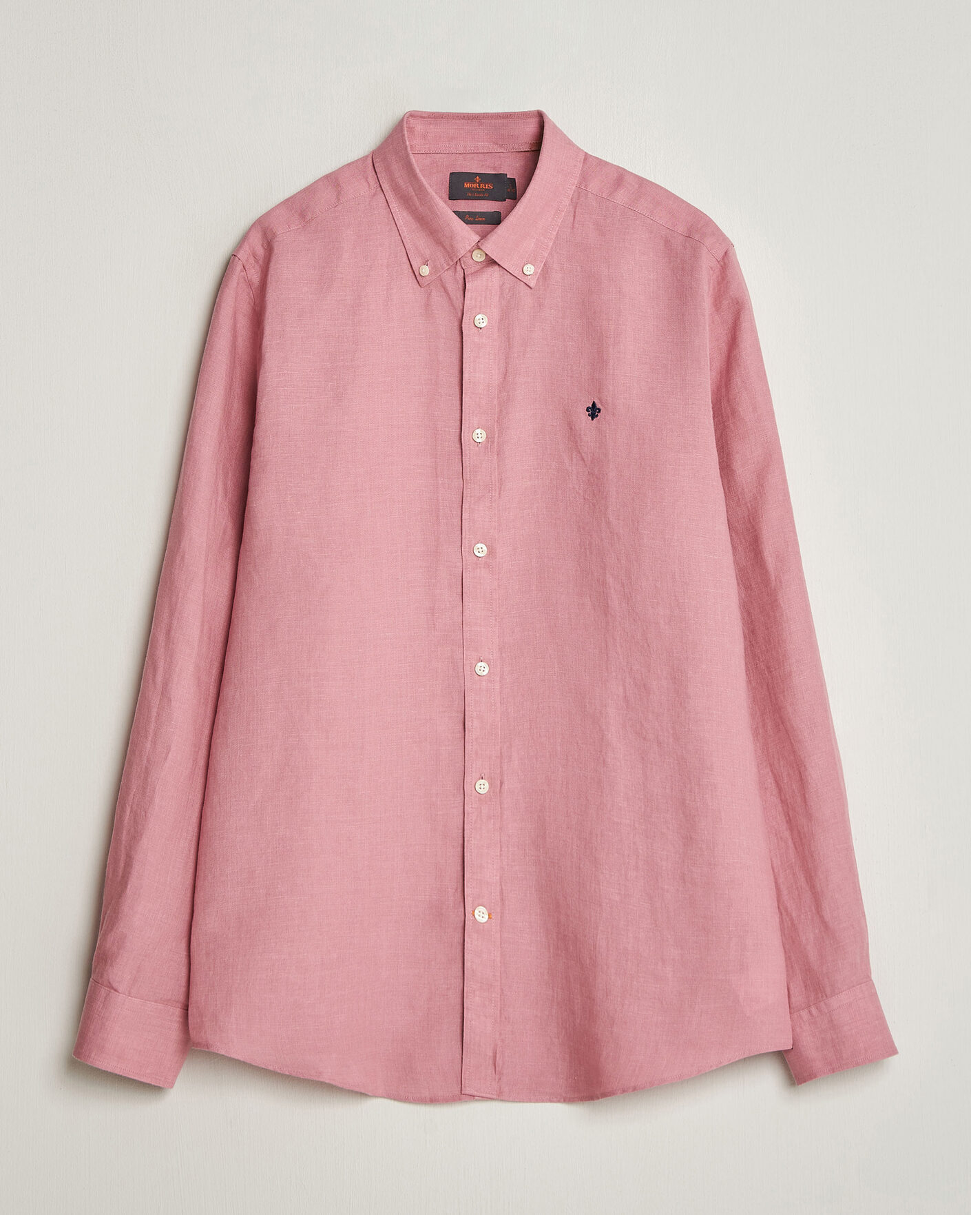 Men | Shirts | Morris | Douglas Button Down Linen Shirt Pink