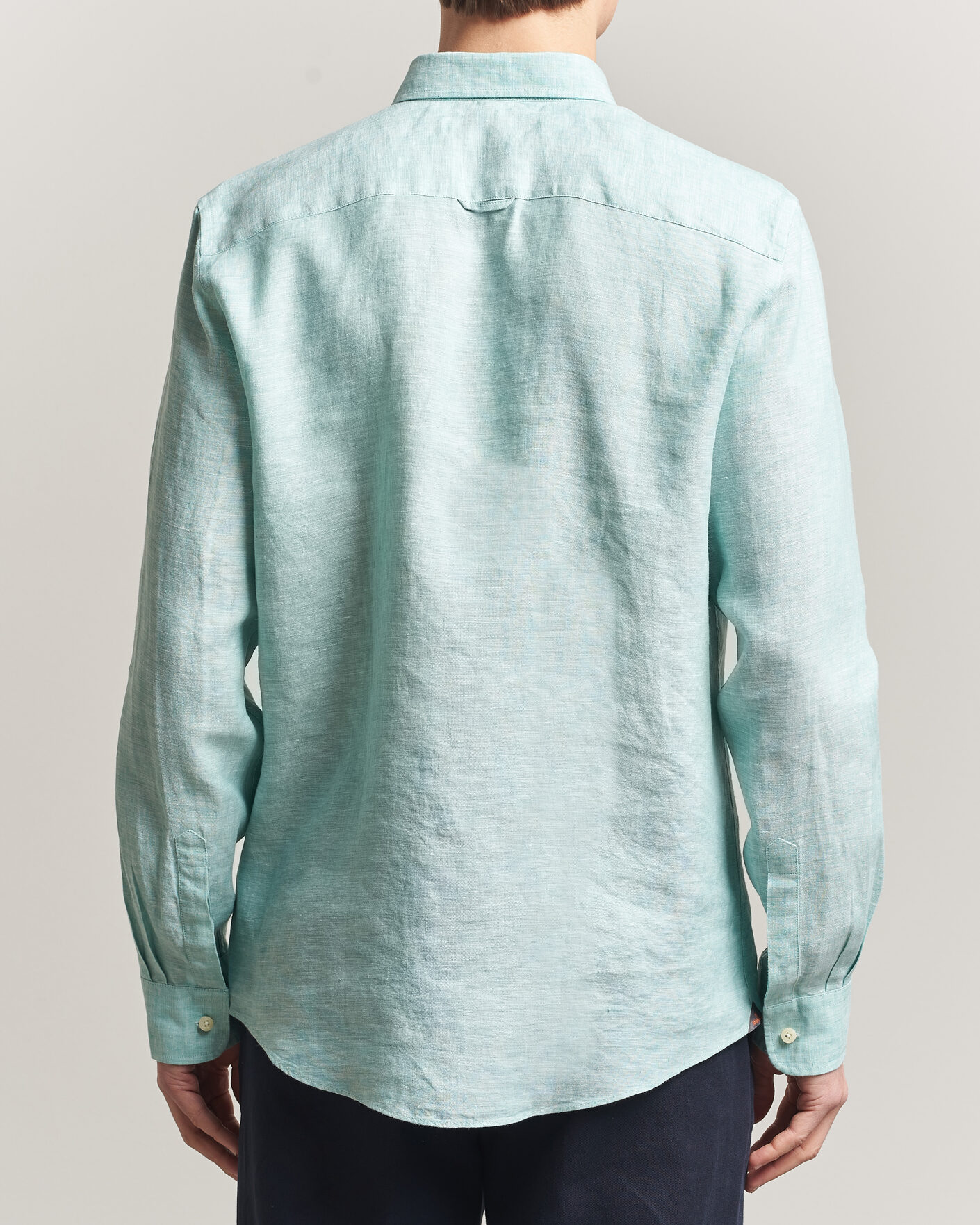 Men | Shirts | Morris | Douglas Button Down Linen Shirt Green