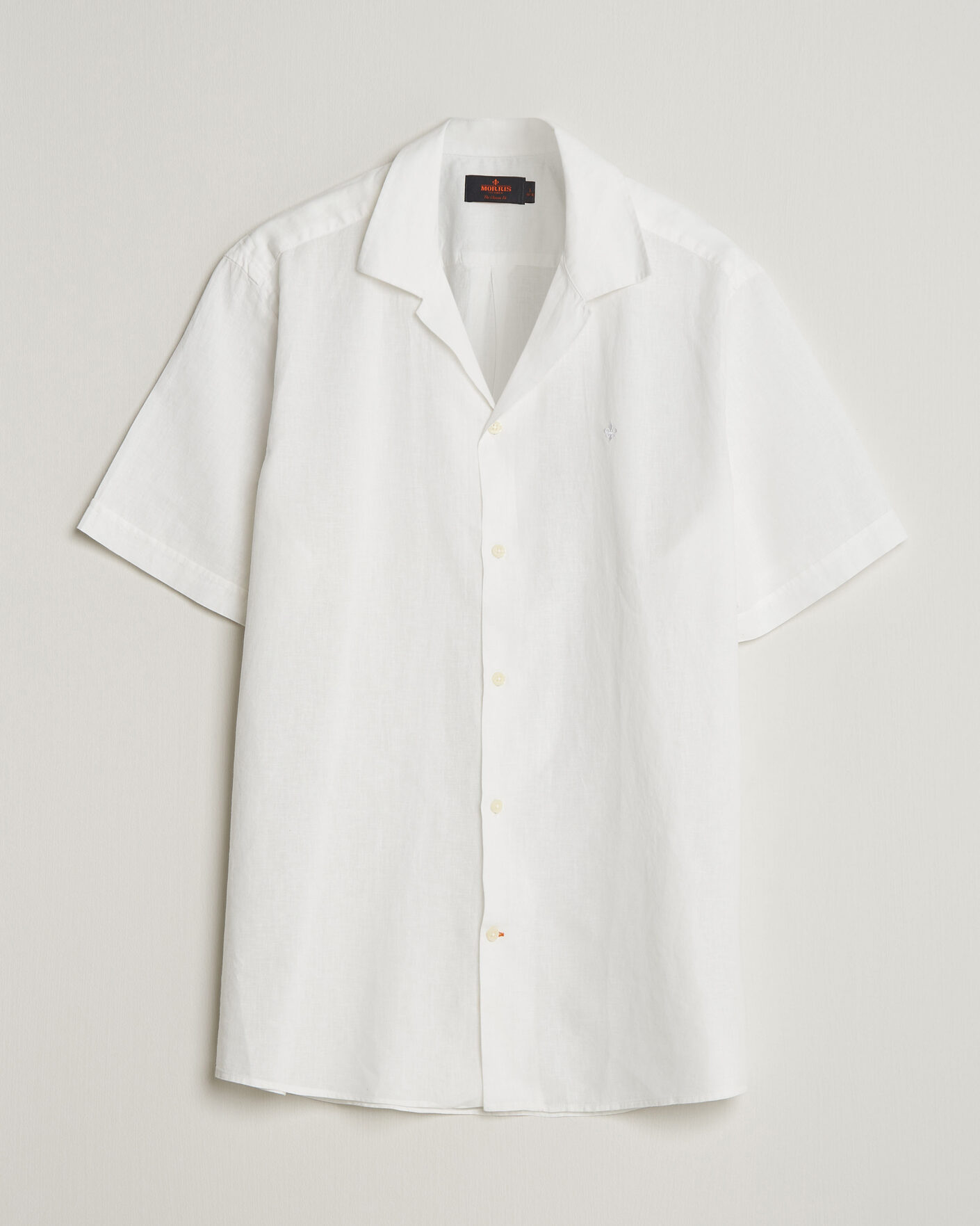 Men | Shirts | Morris | Resort Short Sleeve Linen Shirt White