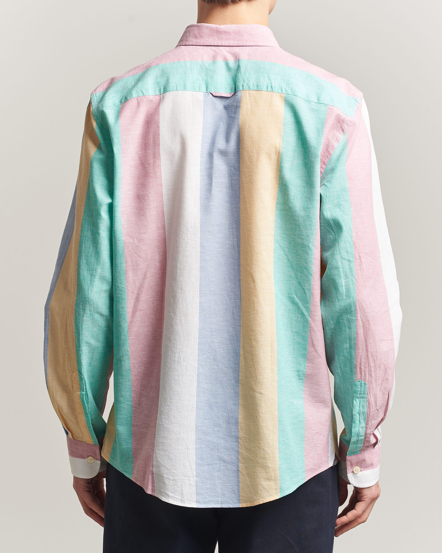 Men | Shirts | Morris | Happy Striped Linen Shirt Multi
