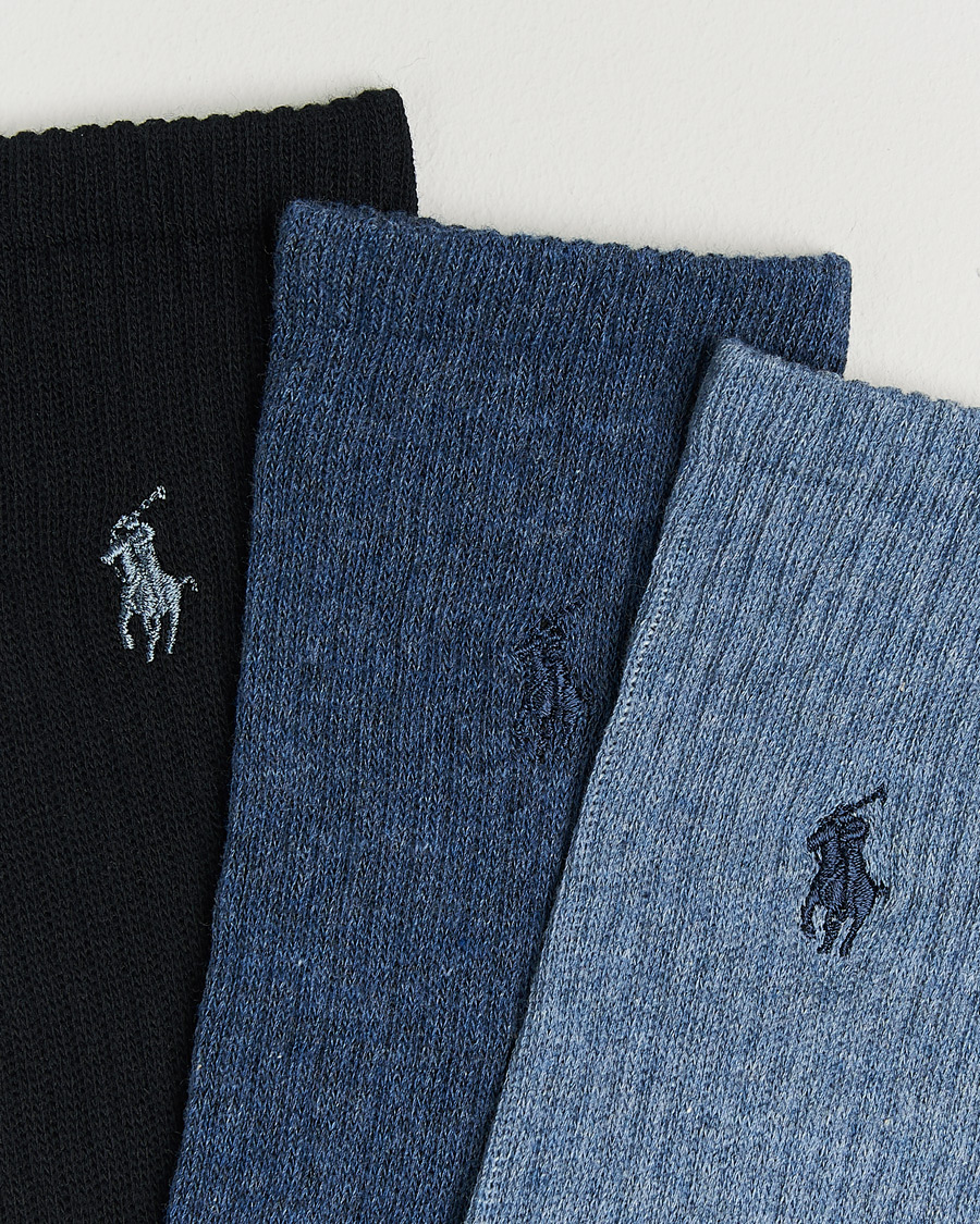 Men | Underwear & Socks | Polo Ralph Lauren | 3-Pack Crew Sock Denim