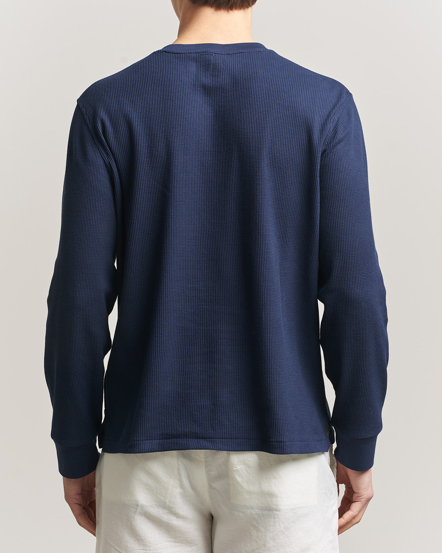 Men | Pyjamas & Robes | Polo Ralph Lauren | Waffle Henley Loungewear Cruise Navy