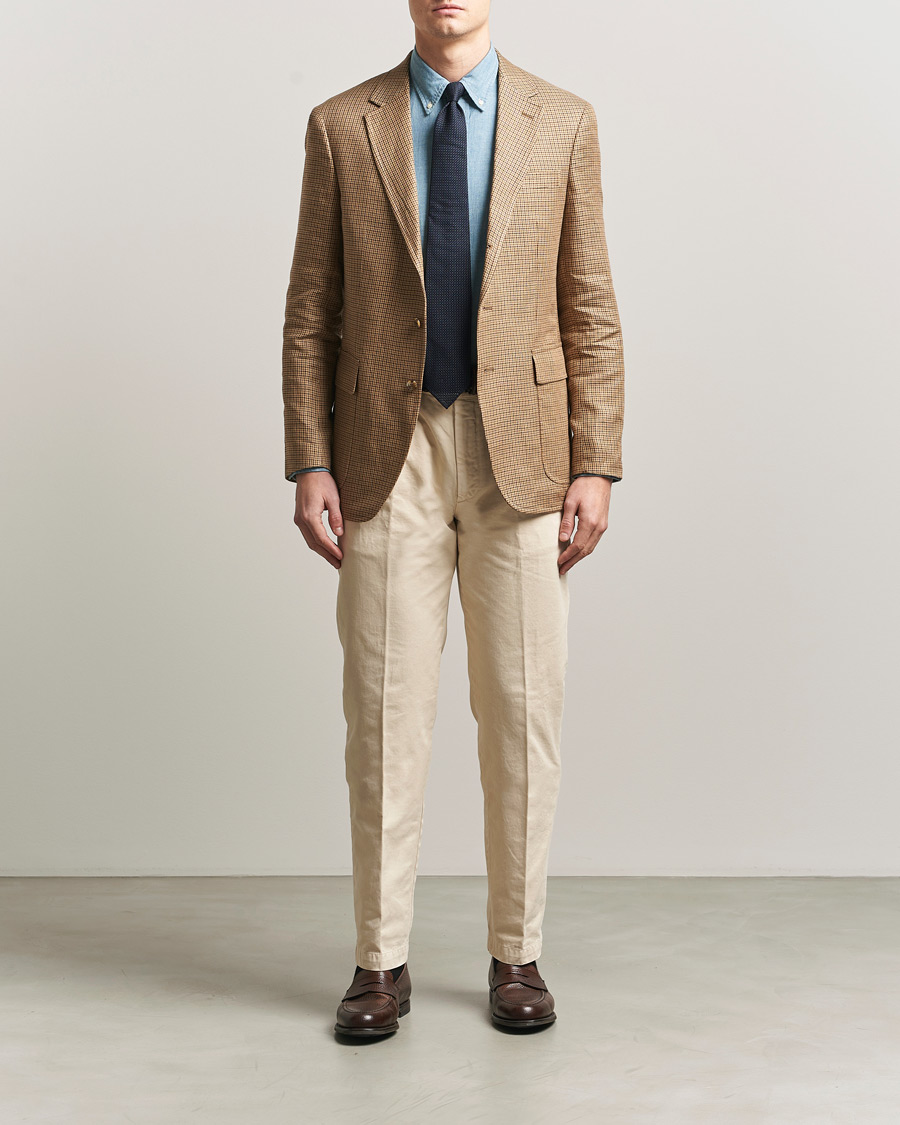 Men | Blazers | Polo Ralph Lauren | Mini Guncheck Blazer Camel Multi