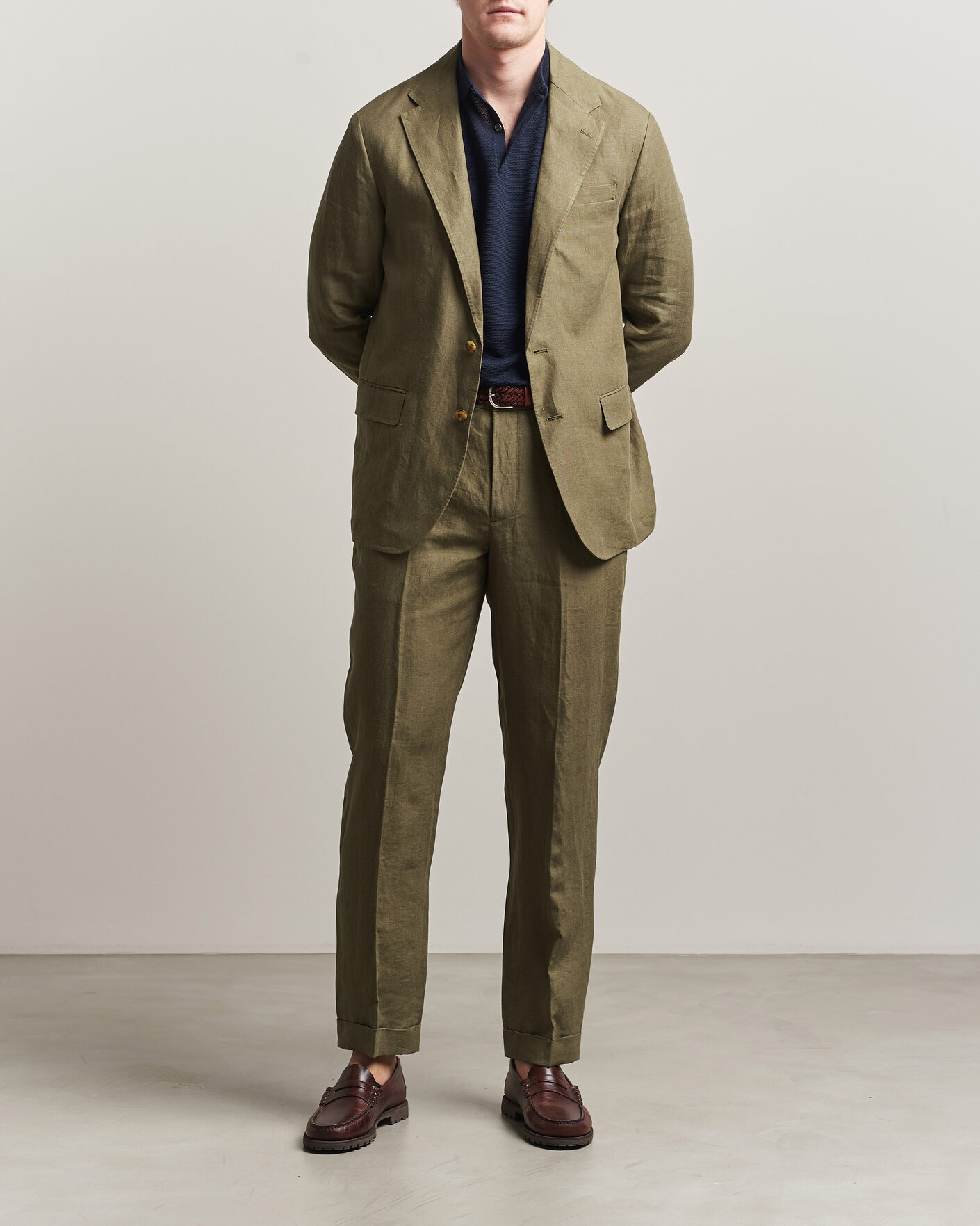 Polo Ralph Lauren Linen Sportcoat Basic Olive at CareOfCarl.com