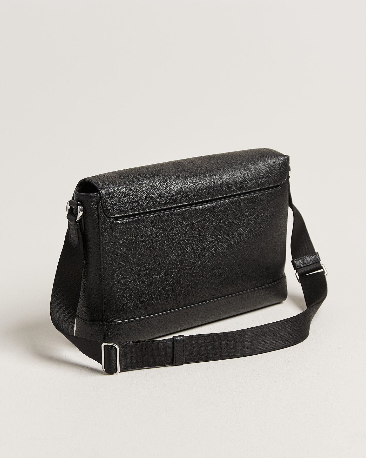 Men | Bags | Polo Ralph Lauren | Pebble Leather Messenger Bag Black
