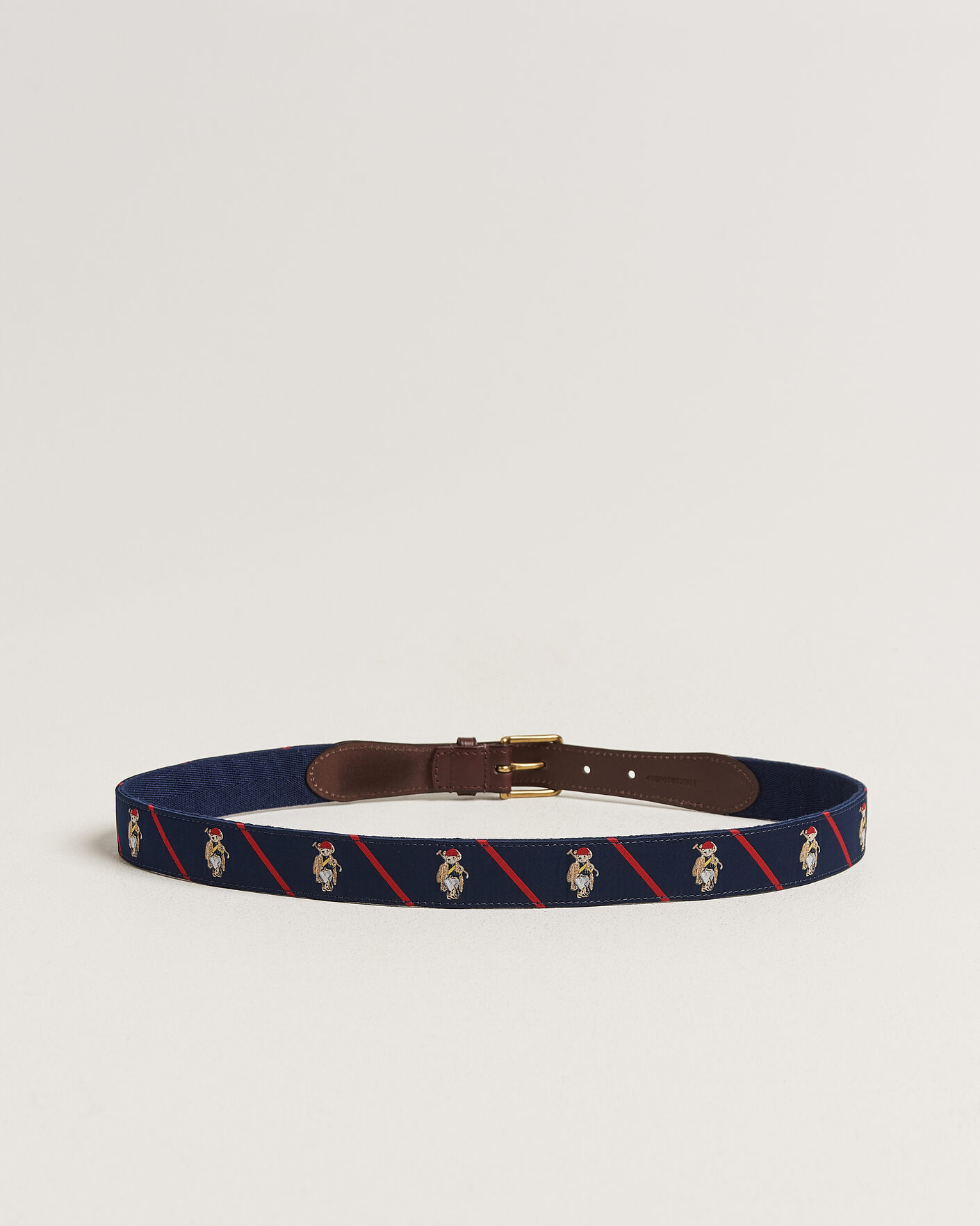 Men | Belts | Polo Ralph Lauren | Leather Bear Belt Navy Multi