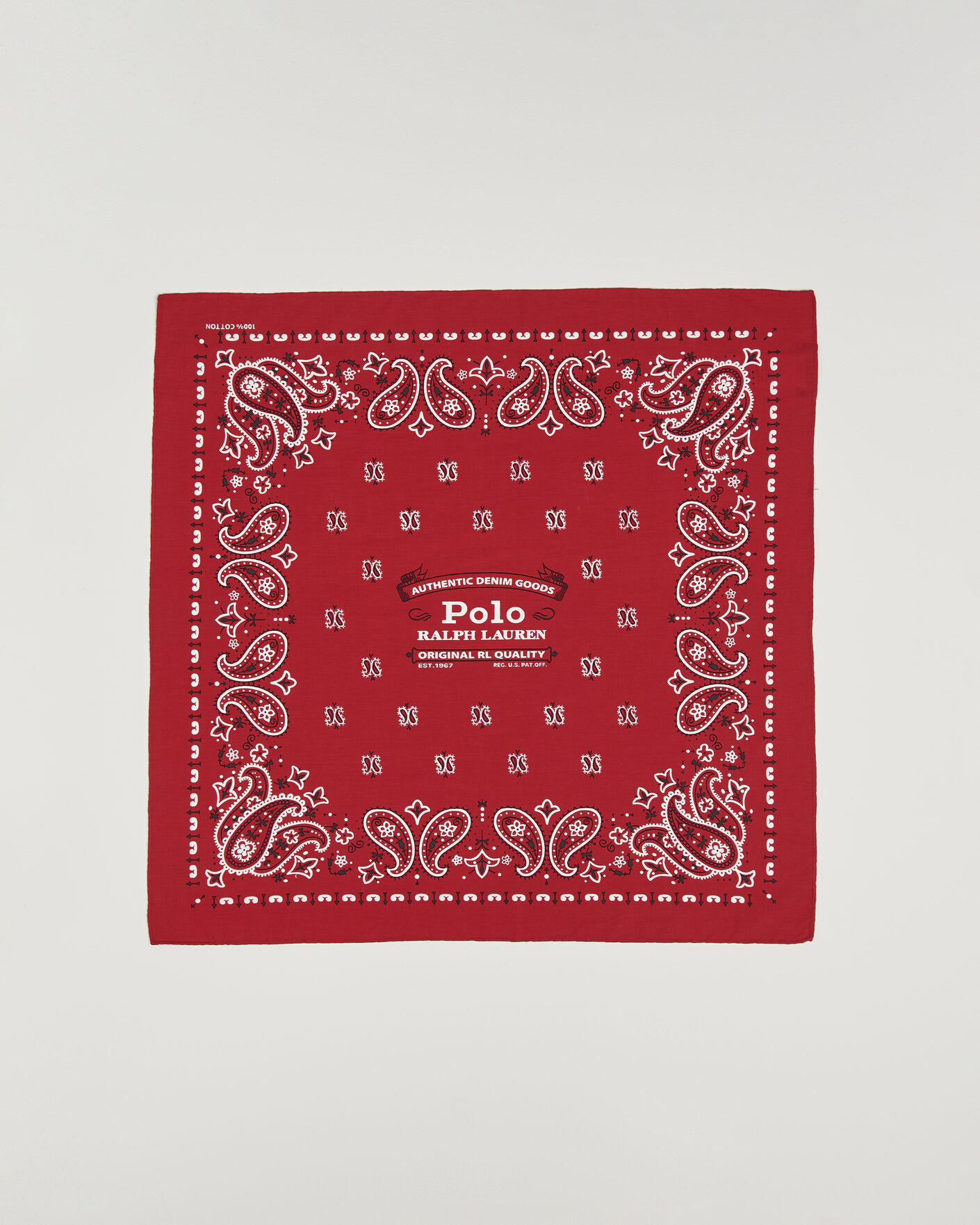 Polo Ralph Lauren Cotton Printed Bandana Red/White at CareOfCarl.com