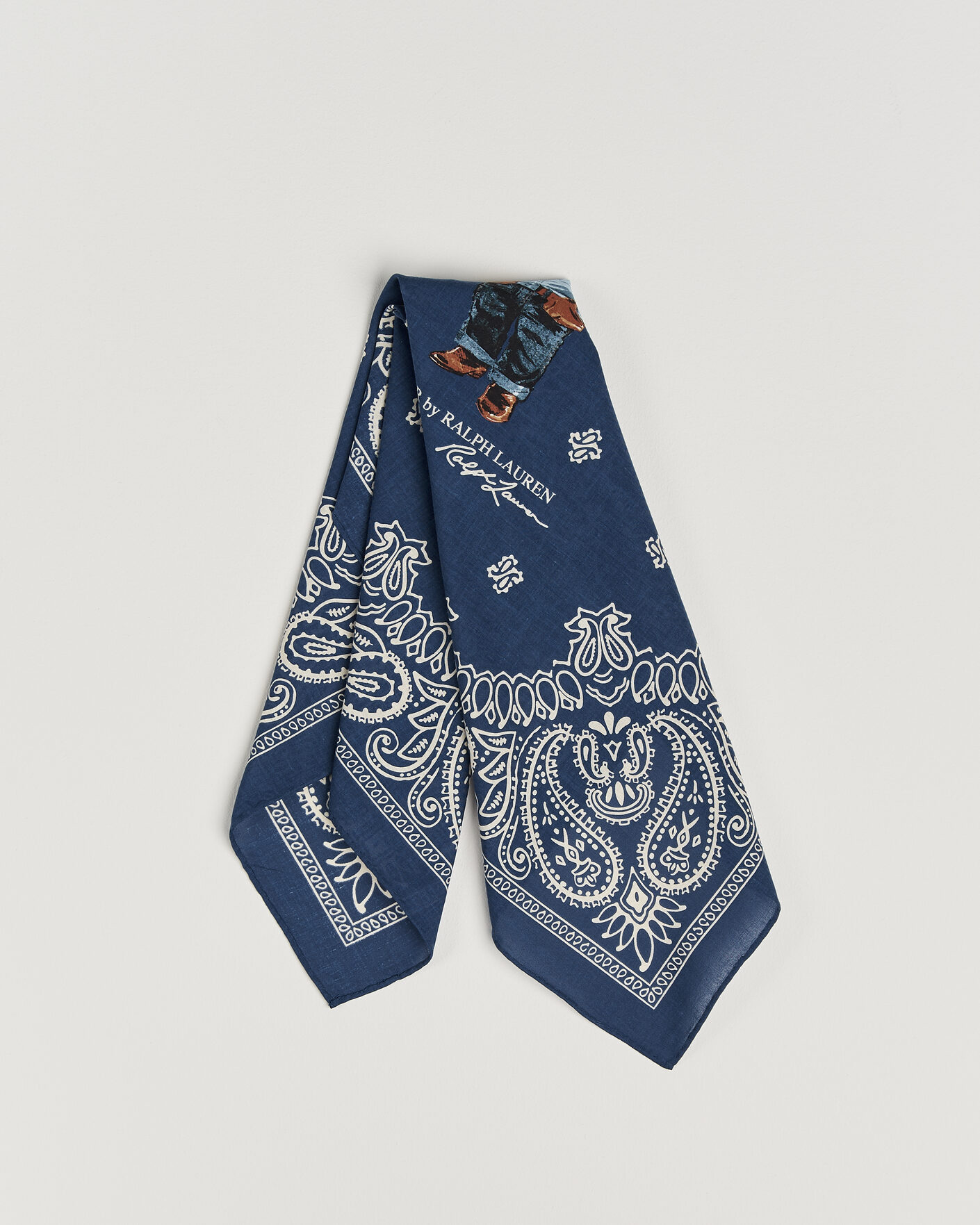 Men | Dress Scarves | Polo Ralph Lauren | Printed Bear Scarf Navy Multi