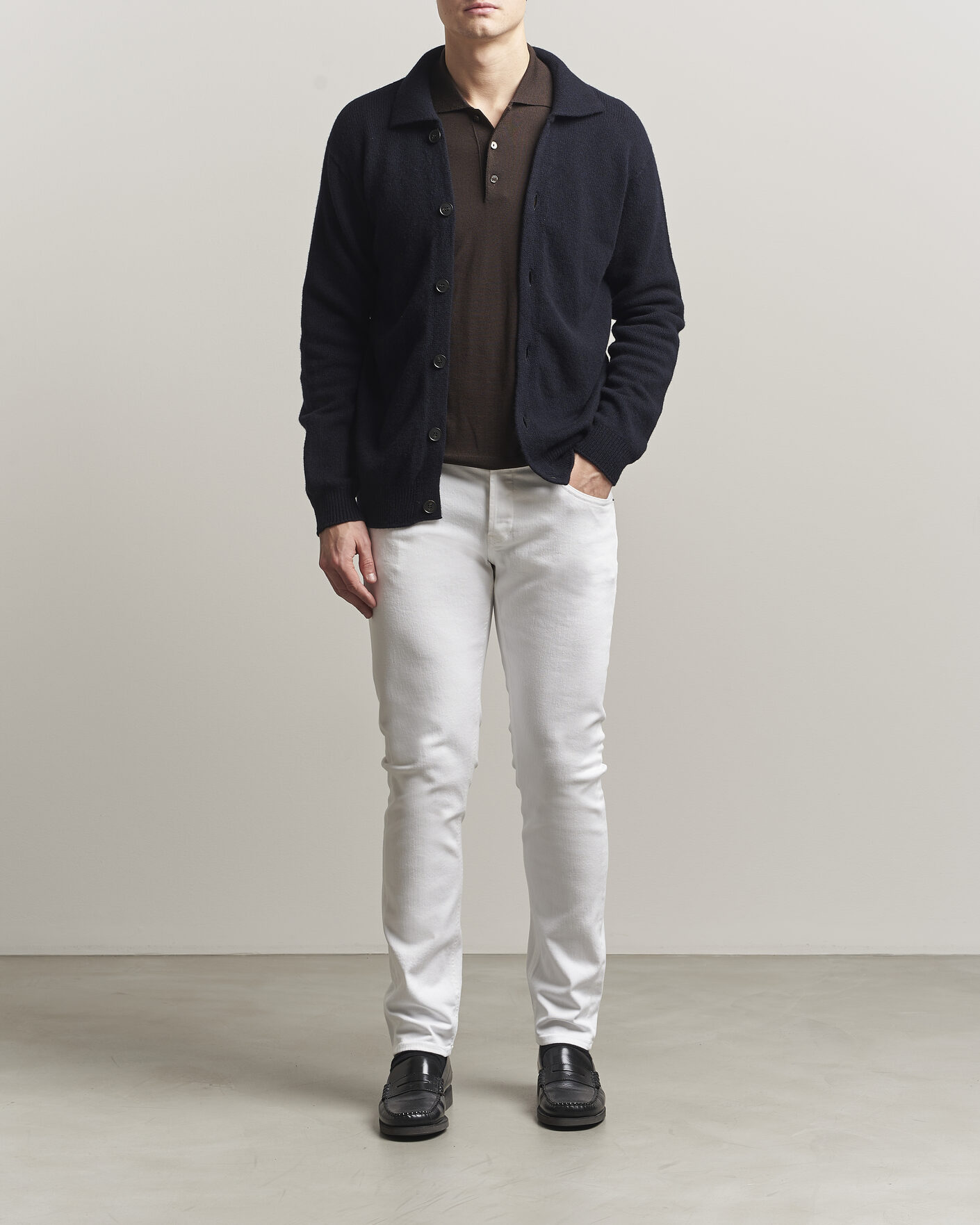 Men | Trousers | Dondup | George Bullstretch 5-Pocket Pants White