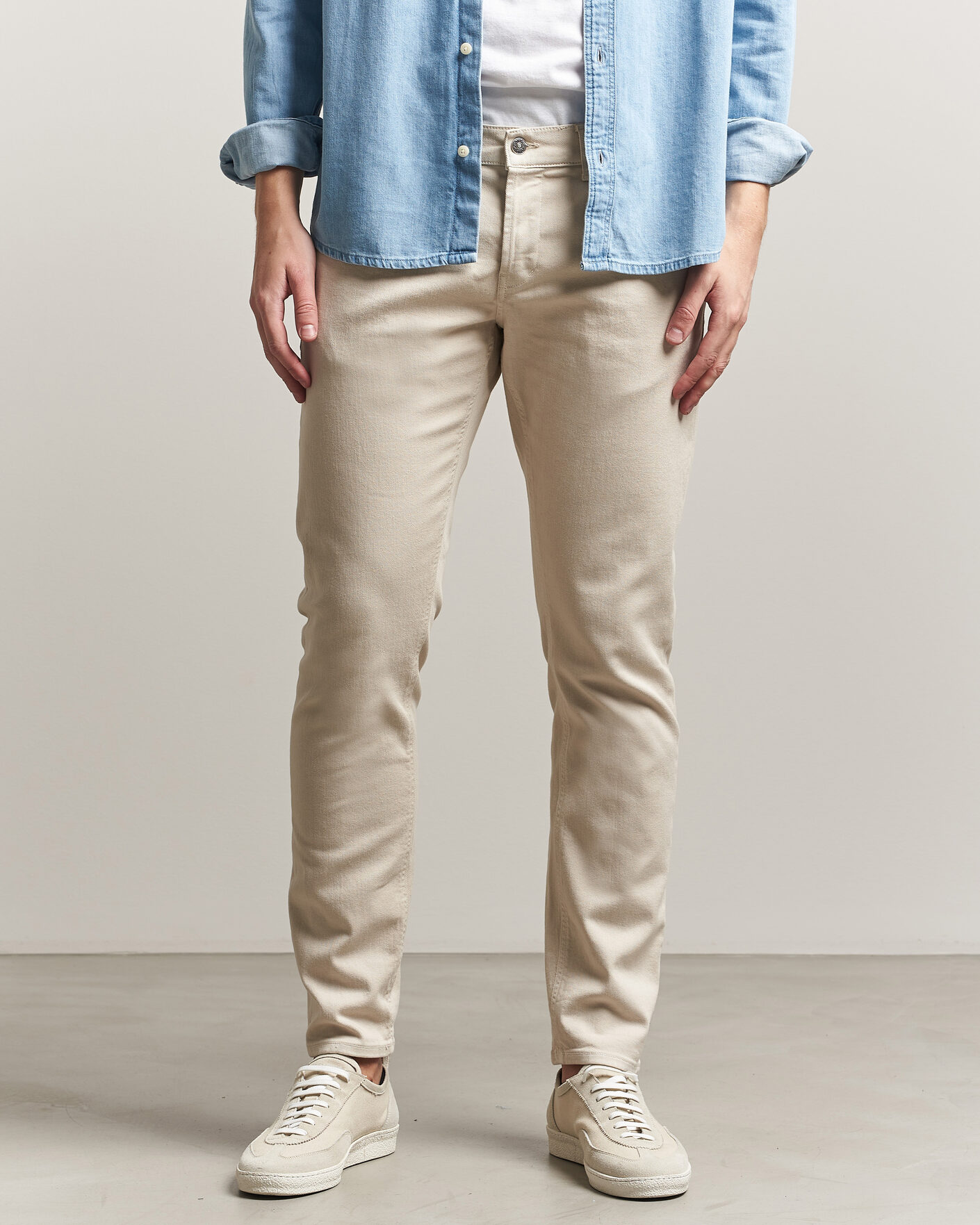 Men | Jeans | Dondup | George Bullstretch 5-Pocket Pants Beige