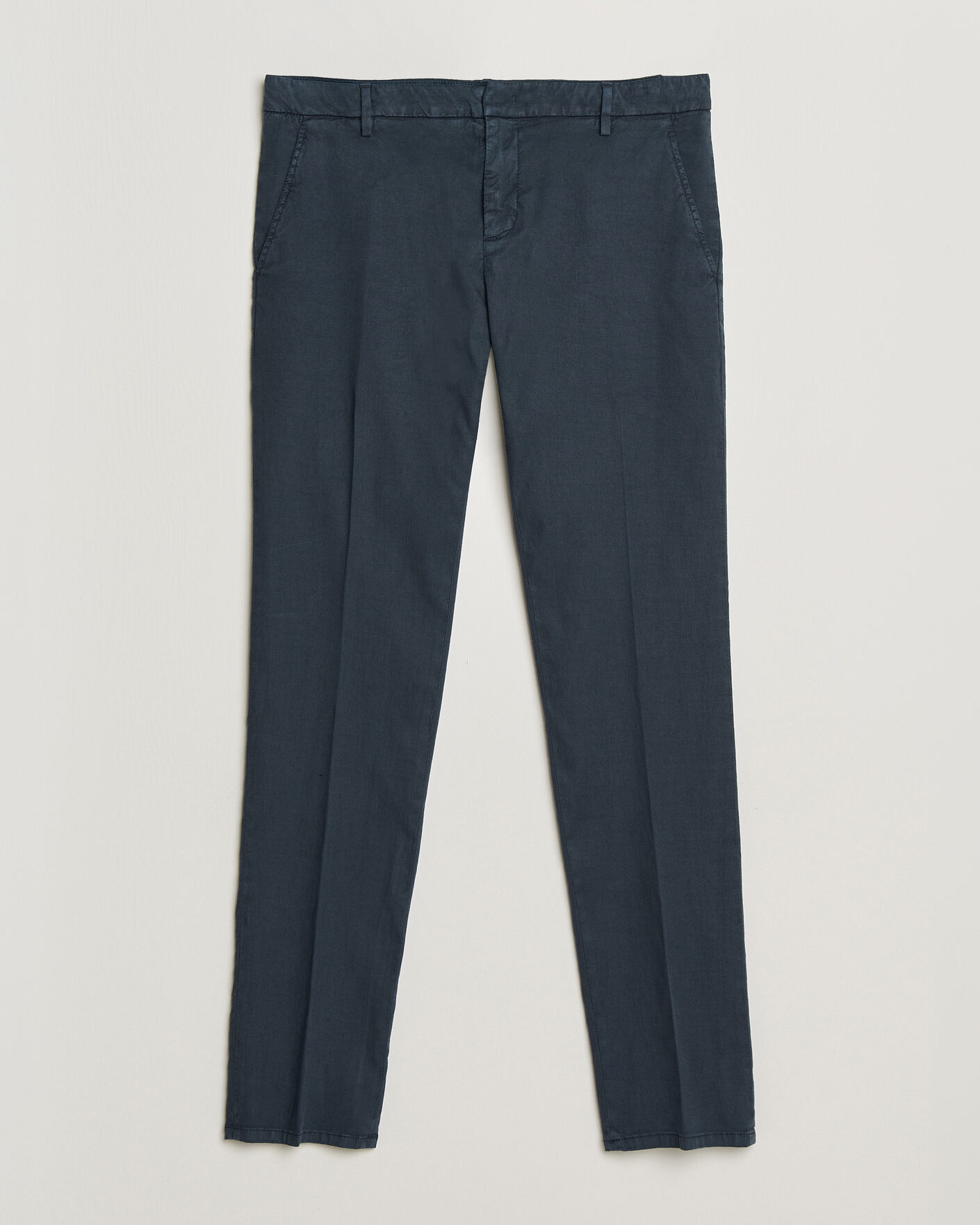 Men | Trousers | Dondup | Spiritisimo Linen Stretch Chinos Navy