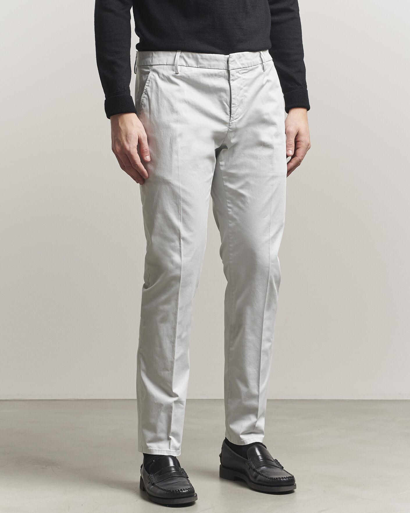 Men | Trousers | Dondup | Spiritisimo Cotton Chinos Light Grey