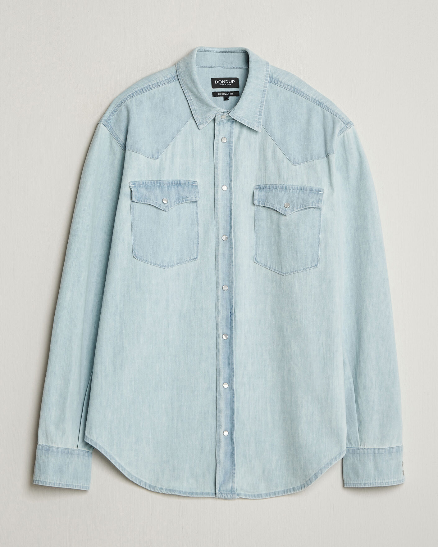 Men | Shirts | Dondup | Regular Fit Denim Shirt Light Blue