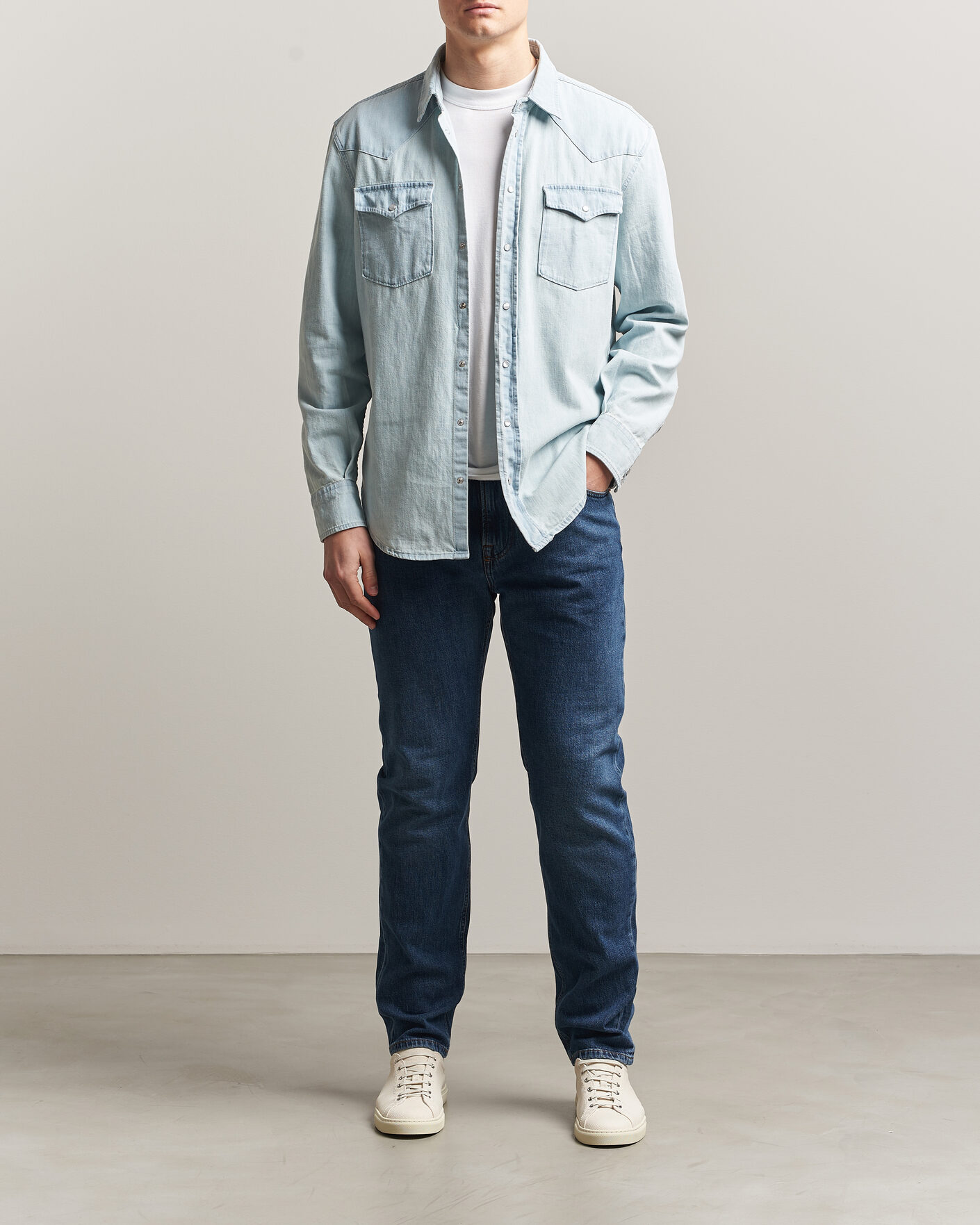 Men | Shirts | Dondup | Regular Fit Denim Shirt Light Blue