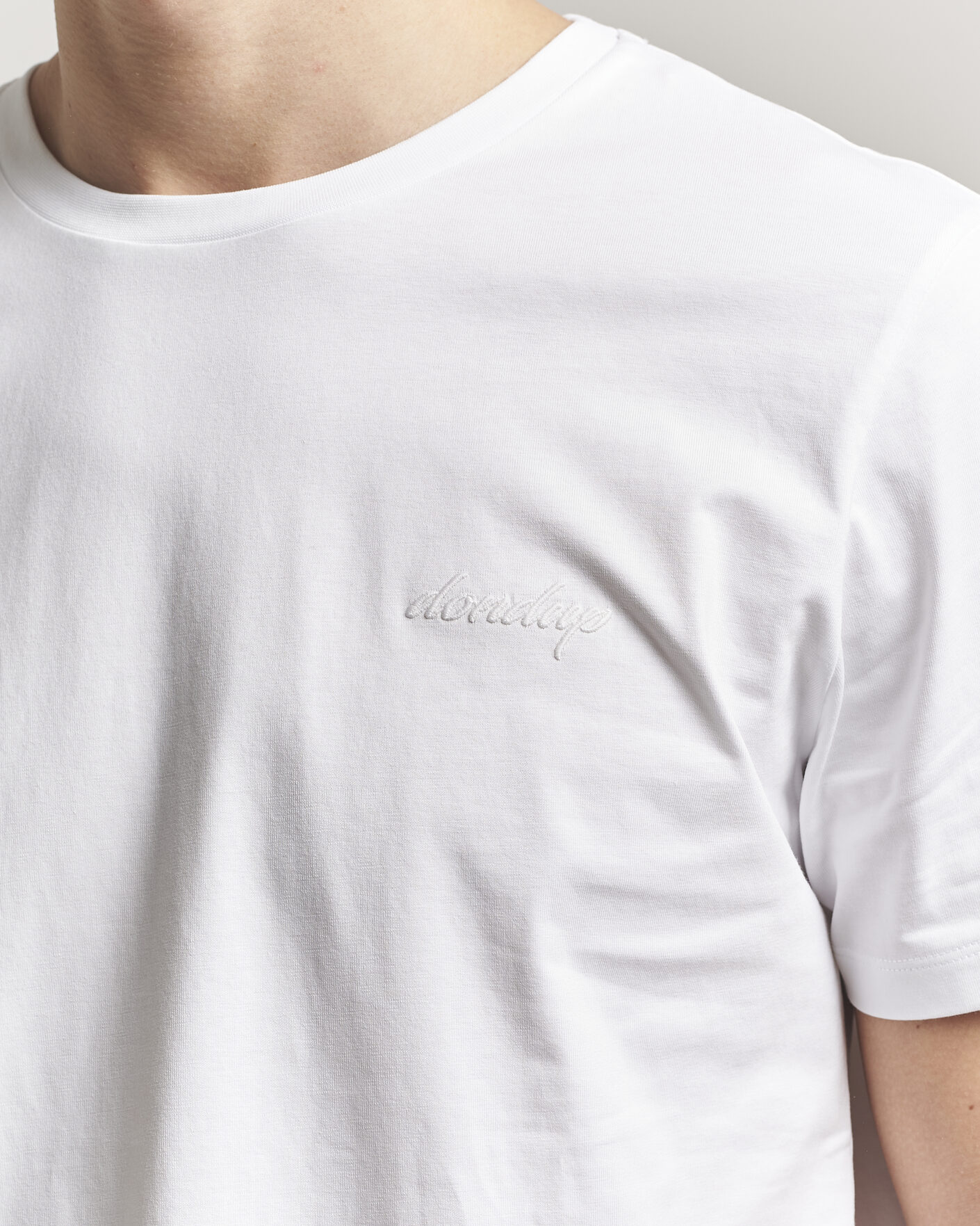 Men | T-Shirts | Dondup | Logo Crew Neck T-Shirt White