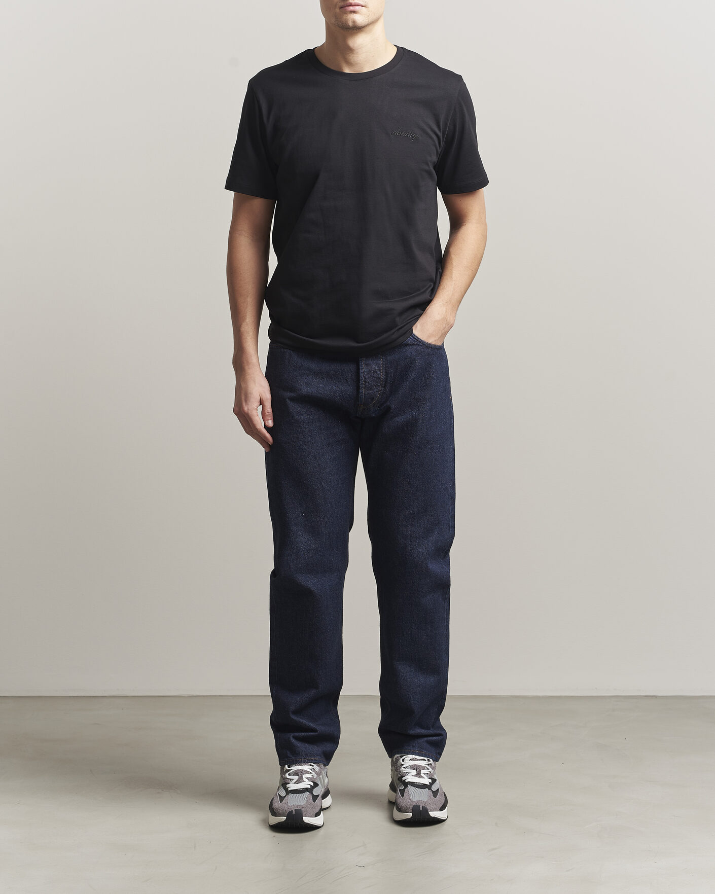 Men | T-Shirts | Dondup | Logo Crew Neck T-Shirt Black