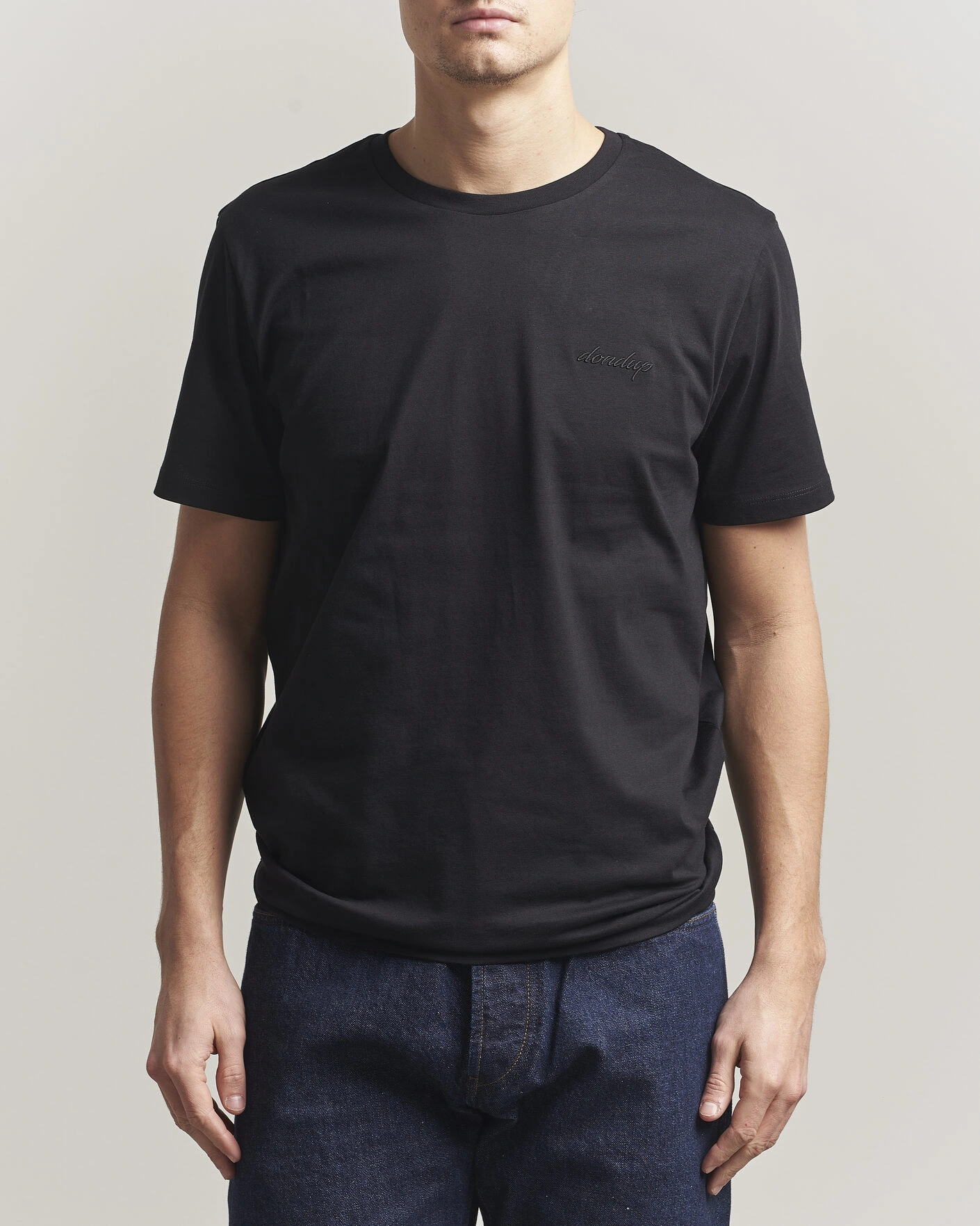 Men | T-Shirts | Dondup | Logo Crew Neck T-Shirt Black