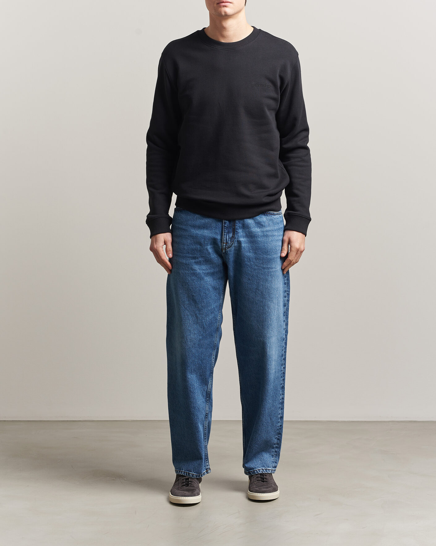 Men | Sweaters & Knitwear | Dondup | Logo Crew Neck Sweatshirt Black