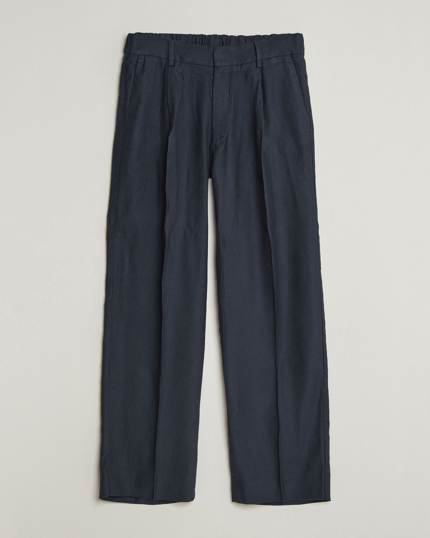 Men | Trousers | NN07 | Kay Linen/Viscose Drawstring Trousers Deep Navy