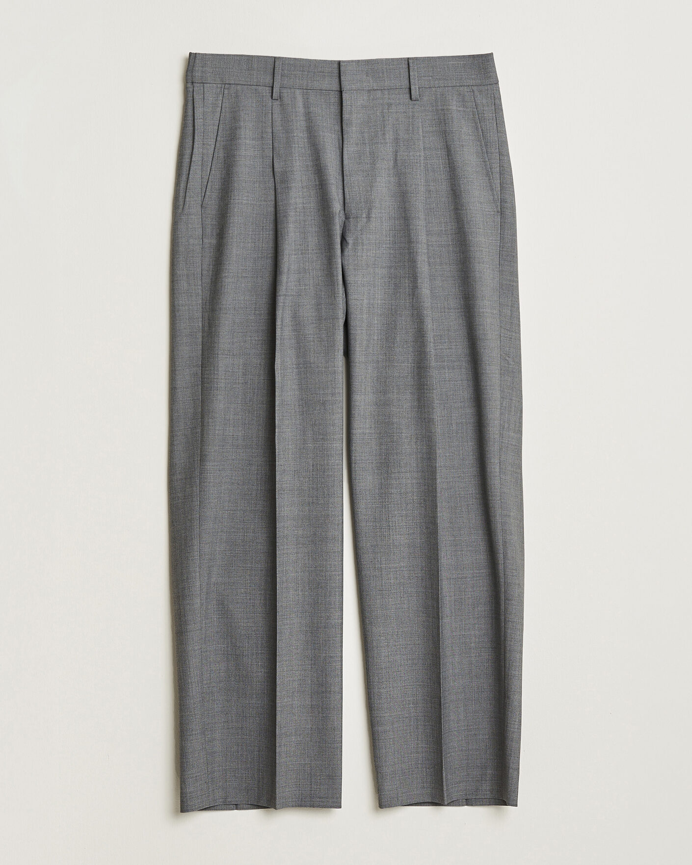 Men | Trousers | NN07 | Kay Summer Wool Drawstring Trousers Light Grey Melange