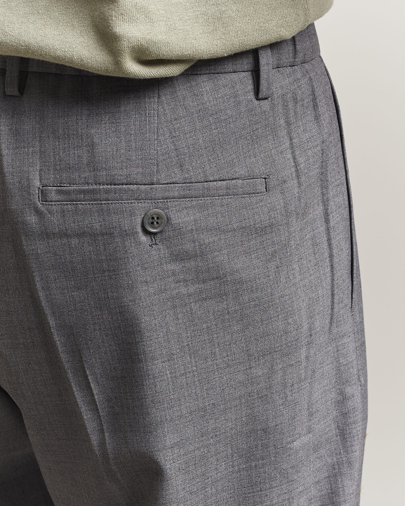 Men | Trousers | NN07 | Kay Summer Wool Drawstring Trousers Light Grey Melange