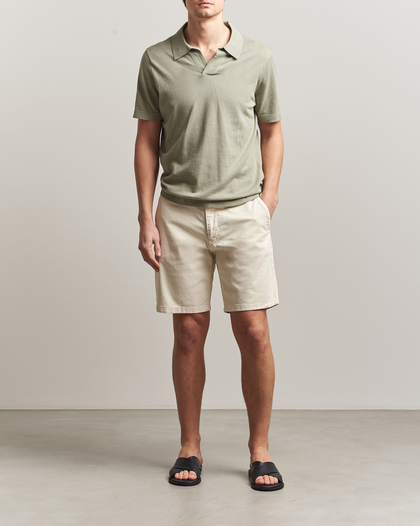Men | Shorts | NN07 | Aden Regular Fit Chino Shorts Ivory
