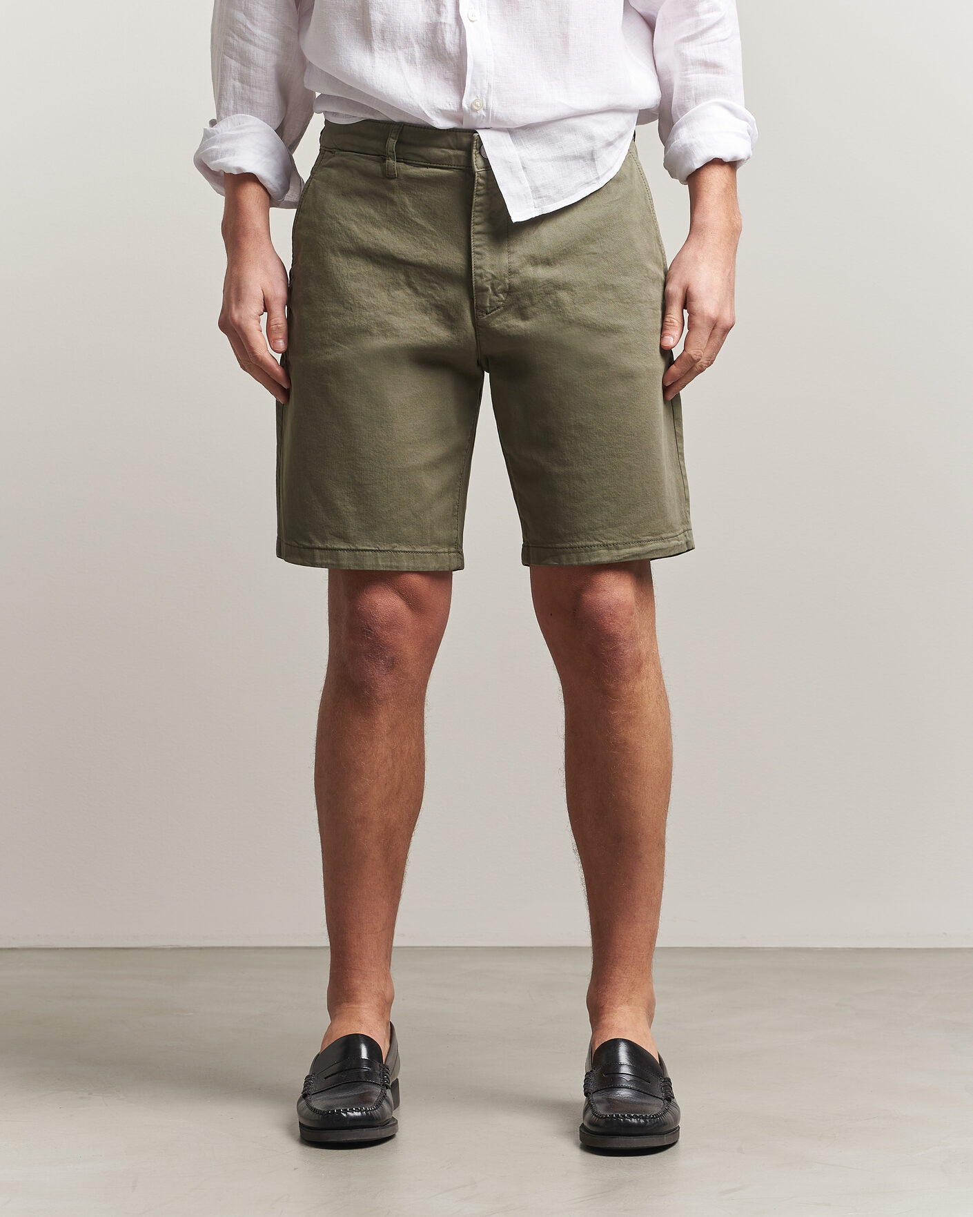 Men | Shorts | NN07 | Aden Regular Fit Chino Shorts Capers Green