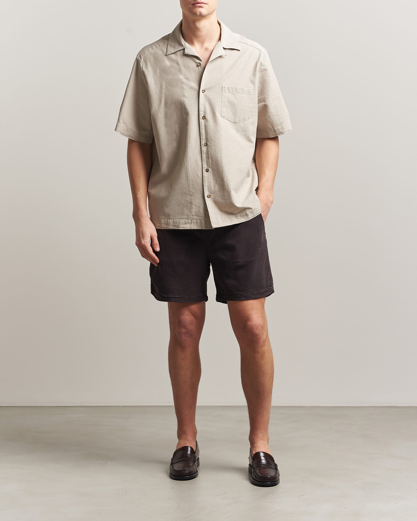 Men | Shorts | NN07 | Gregor Drawstring Shorts Deep Truffle