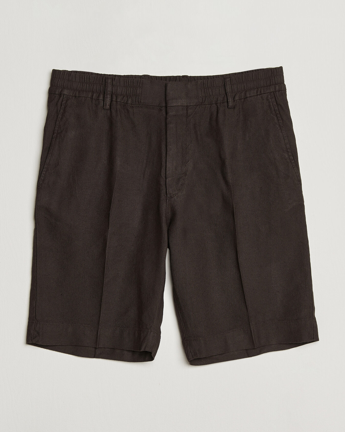 Men | Shorts | NN07 | Billie Linen/Viscose Drawstring Shorts Deep Truffle