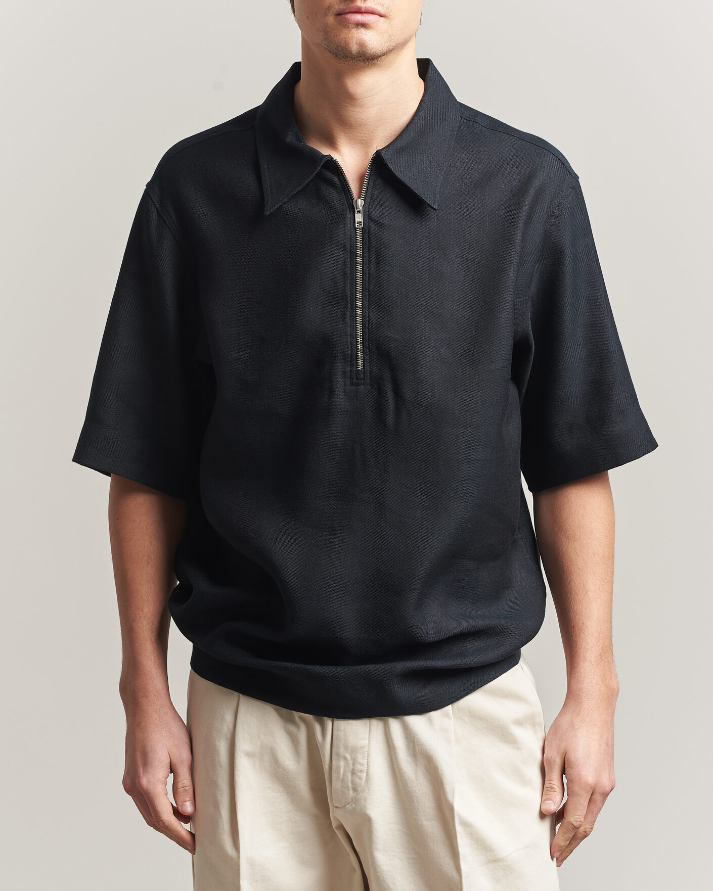 Arc'teryx Veilance Frame Short Sleeve Polo Shirt Black at