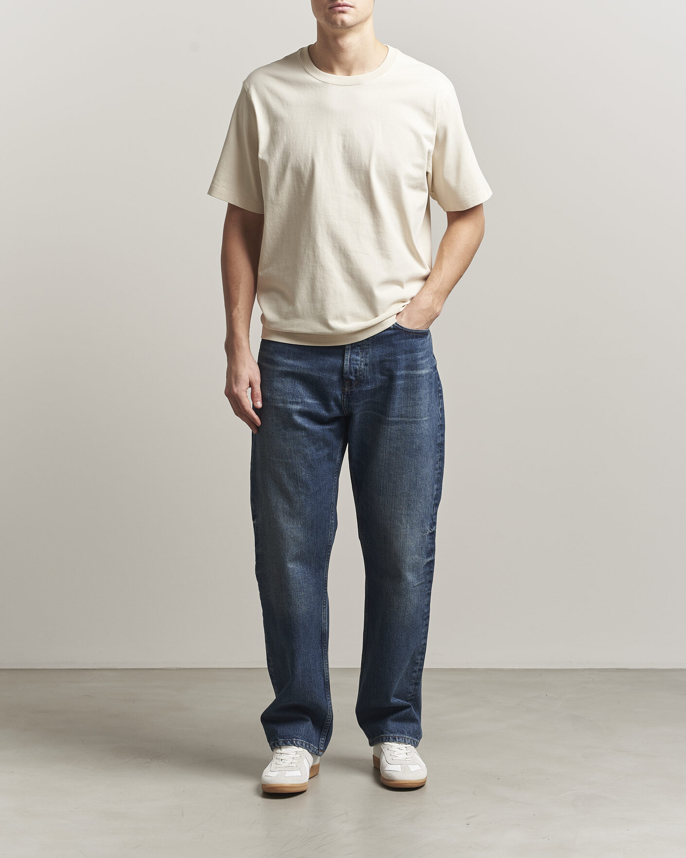 Men | T-Shirts | NN07 | Jett Washed Printed Crew Neck T-Shirt Ivory