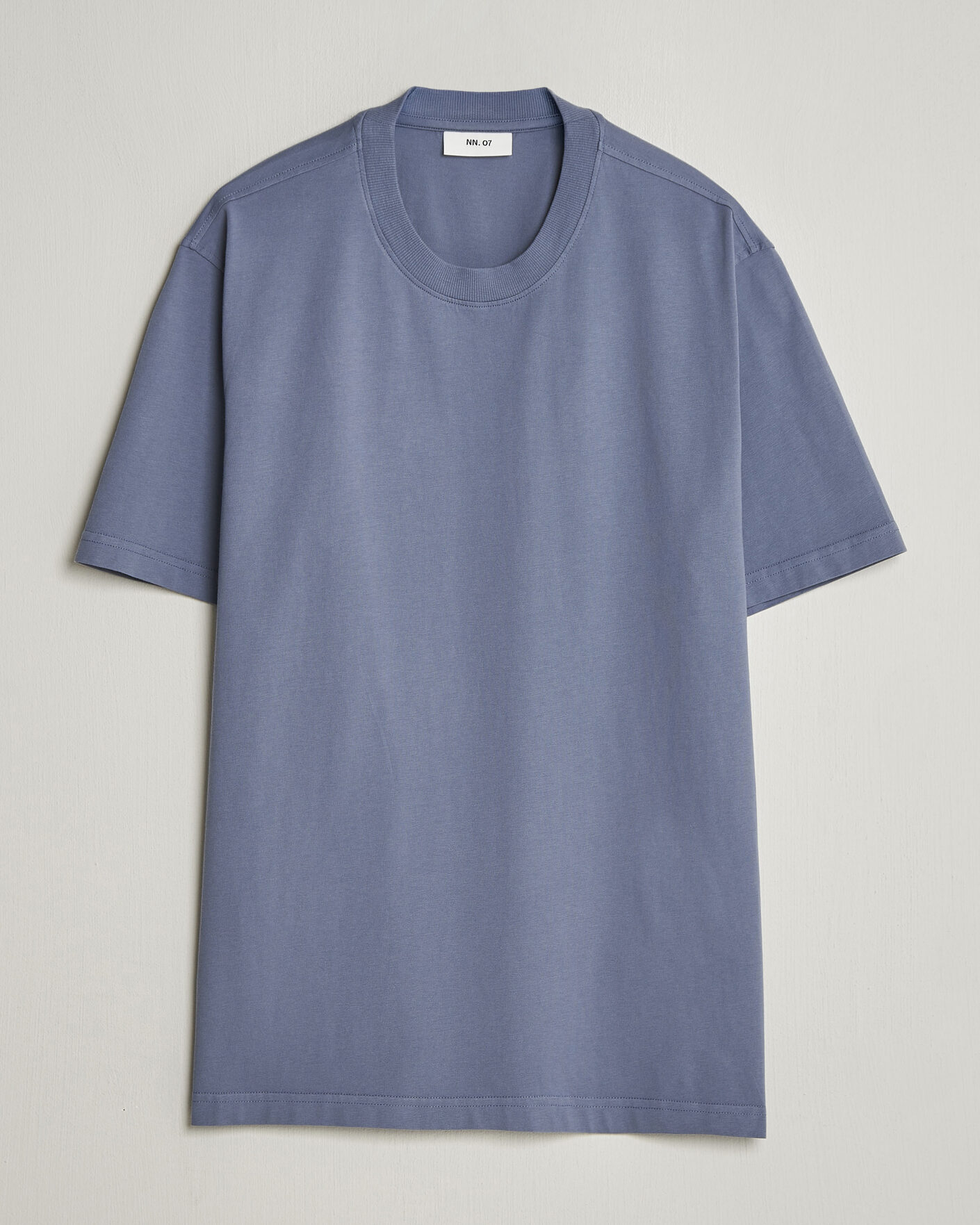 Men | T-Shirts | NN07 | Adam Pima Crew Neck T-Shirt Stone Blue