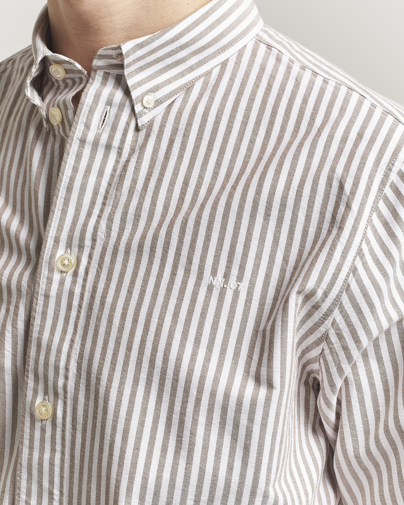 Men | Shirts | NN07 | Colby Oxford Shirt Terracotta/White