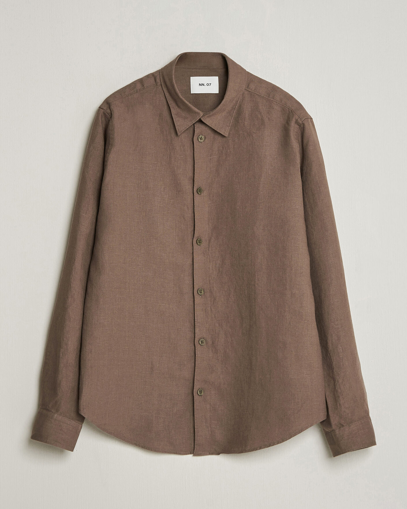 Men | Shirts | NN07 | Enzo Linen Shirt Mable Husk