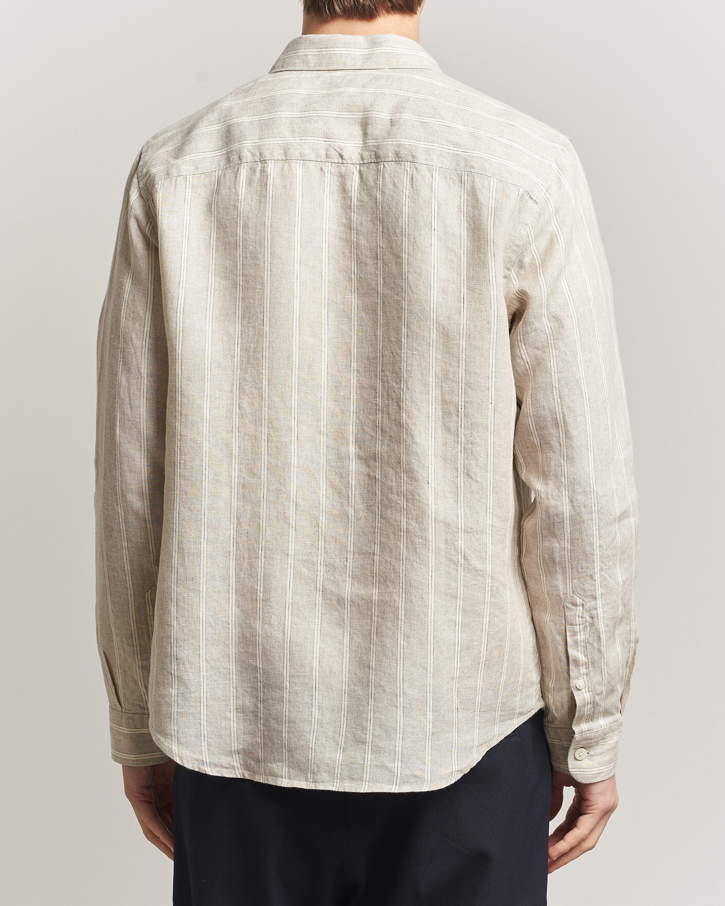 Men | Shirts | NN07 | Enzo Linen Shirt Oat Stripe