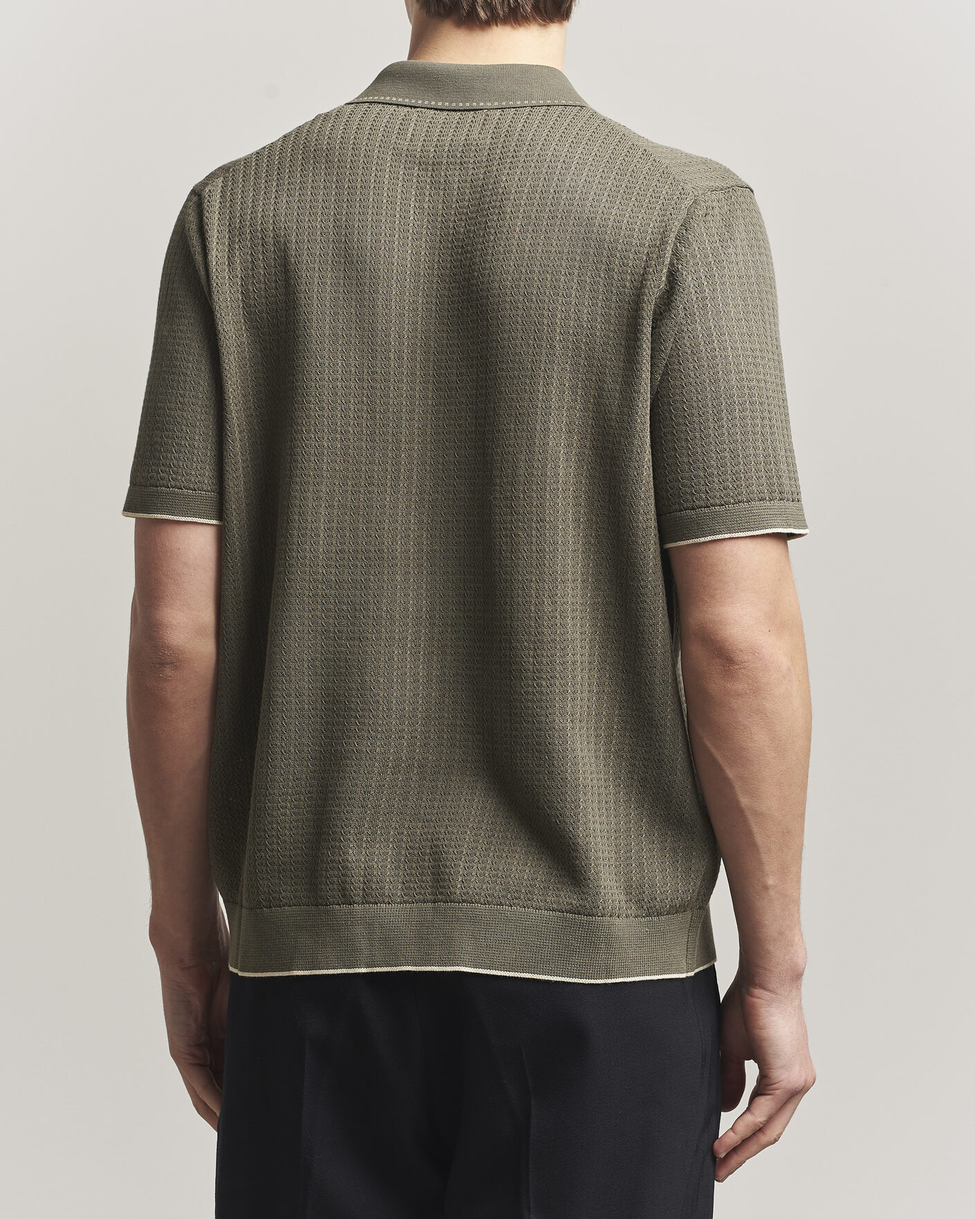 Men | Shirts | NN07 | Nalo Knitted Short Sleeve Shirt Capers Green
