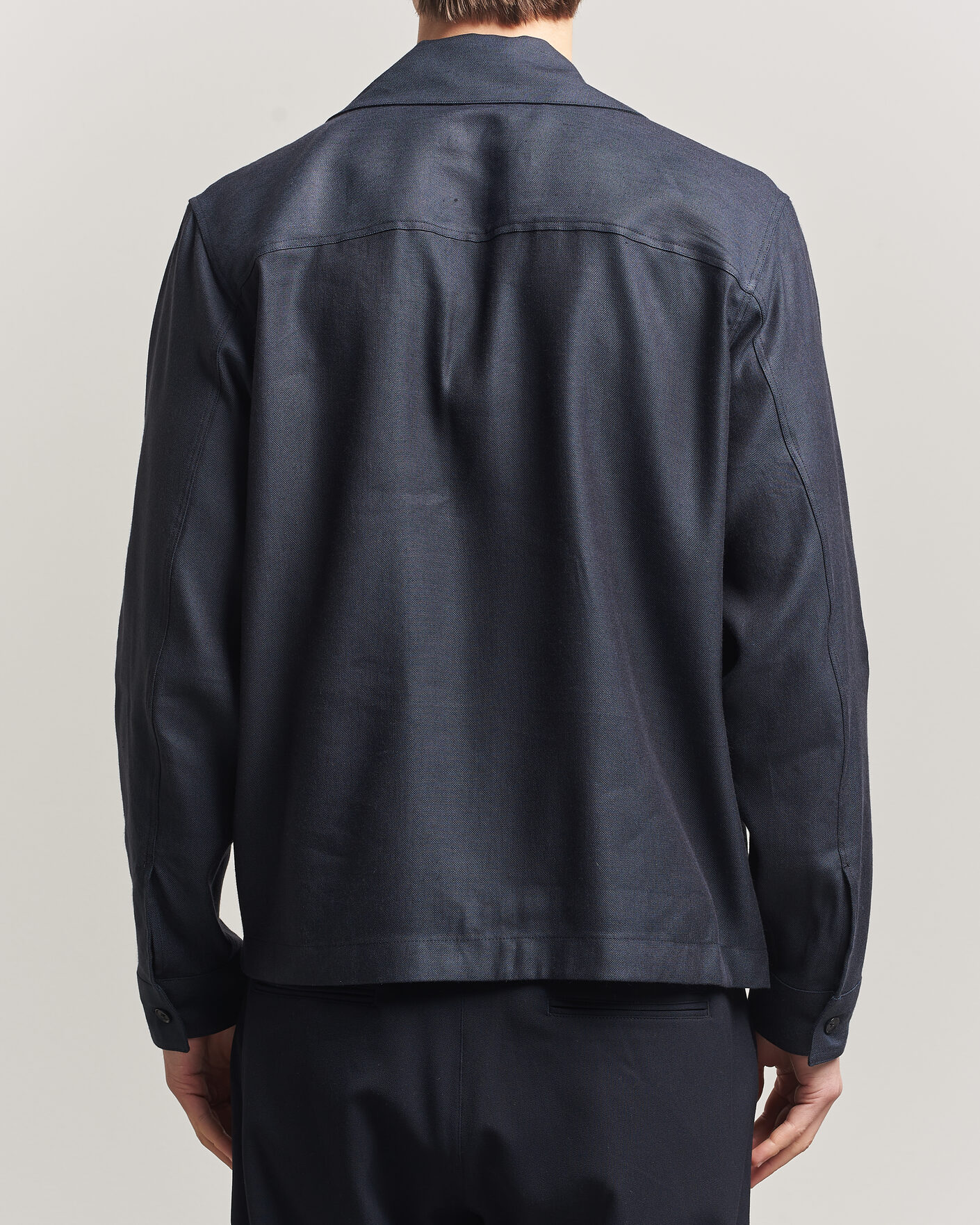 Men | Shirts | NN07 | Alban Linen/Viscose Overshirt Deep Navy