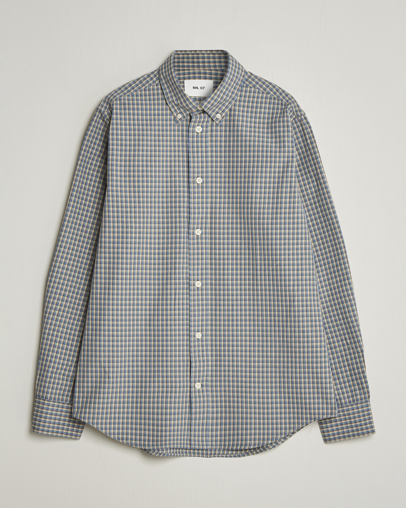 Men | Shirts | NN07 | Colby Brushed Cotton Shirt Blue Check
