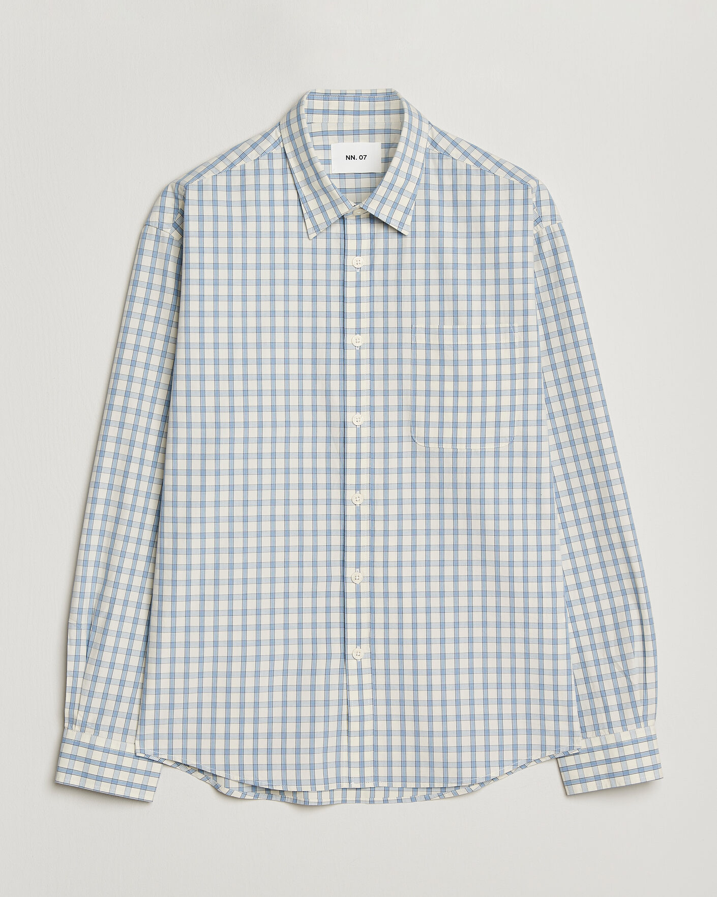 Men | Shirts | NN07 | Deon Brushed Cotton Shirt Ecru Check