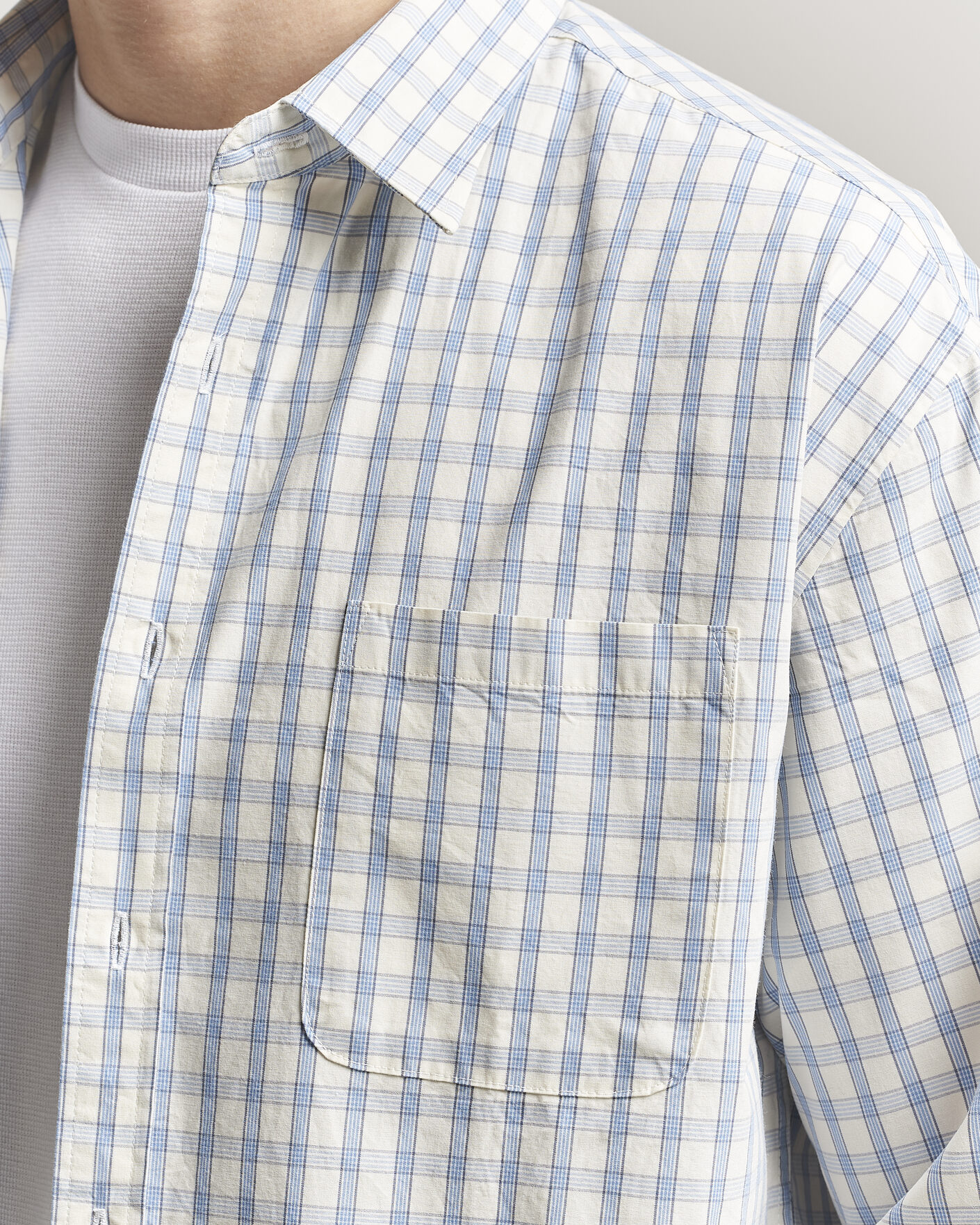 Men | Shirts | NN07 | Deon Brushed Cotton Shirt Ecru Check