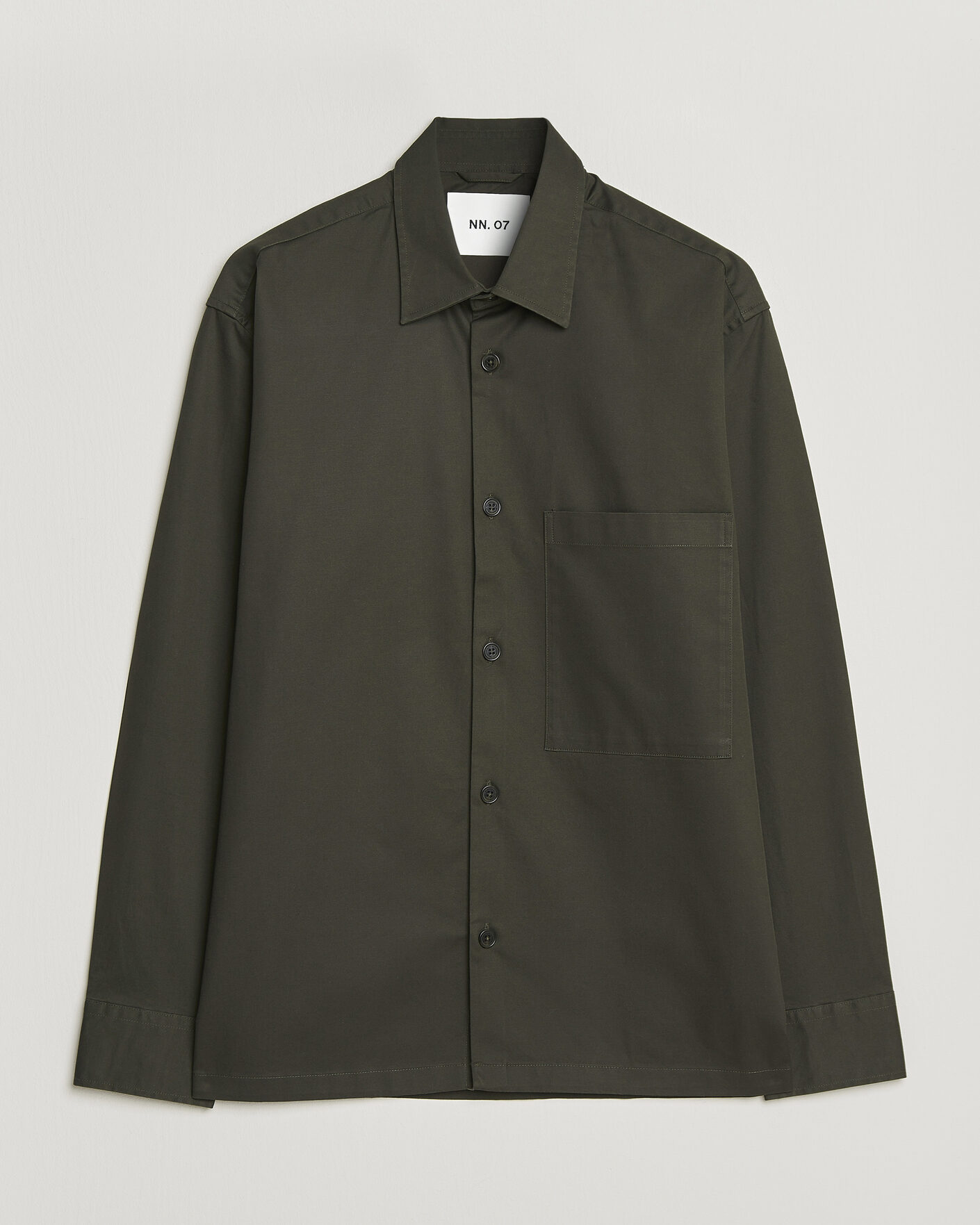 Men | Shirts | NN07 | Freddy Cotton Overshirt Dark Army