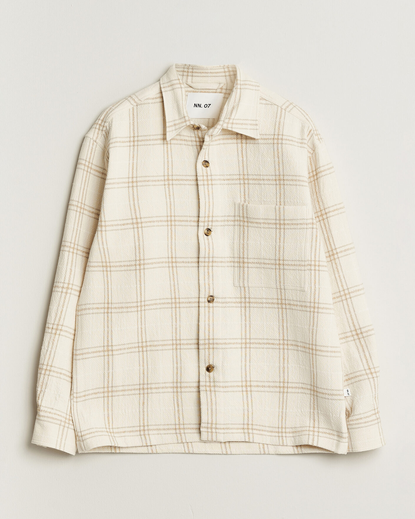 Men | Shirts | NN07 | Adwin Checked Overshirt Ivory