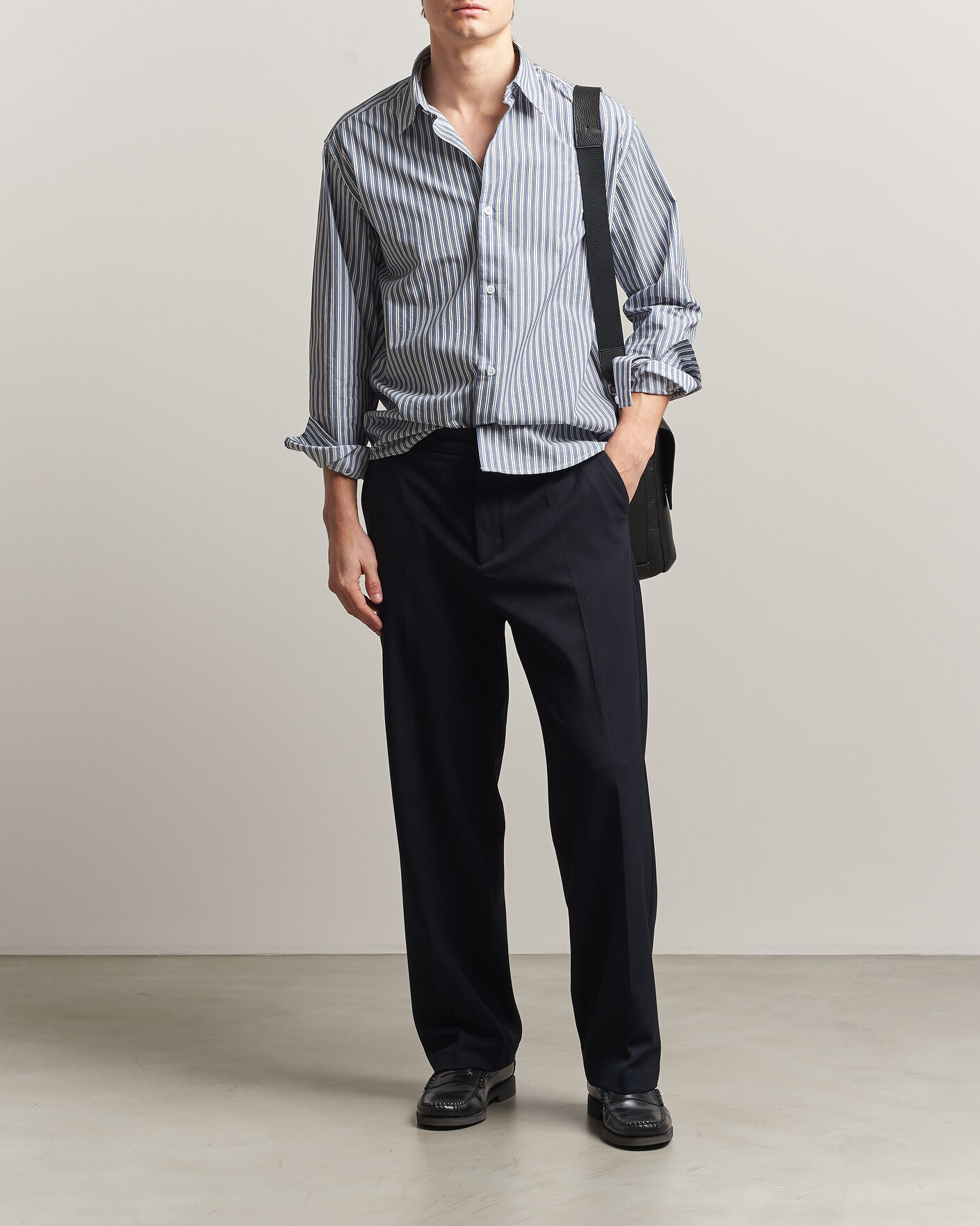 Men | Shirts | NN07 | Freddy Striped Shirt Sea Spray Green